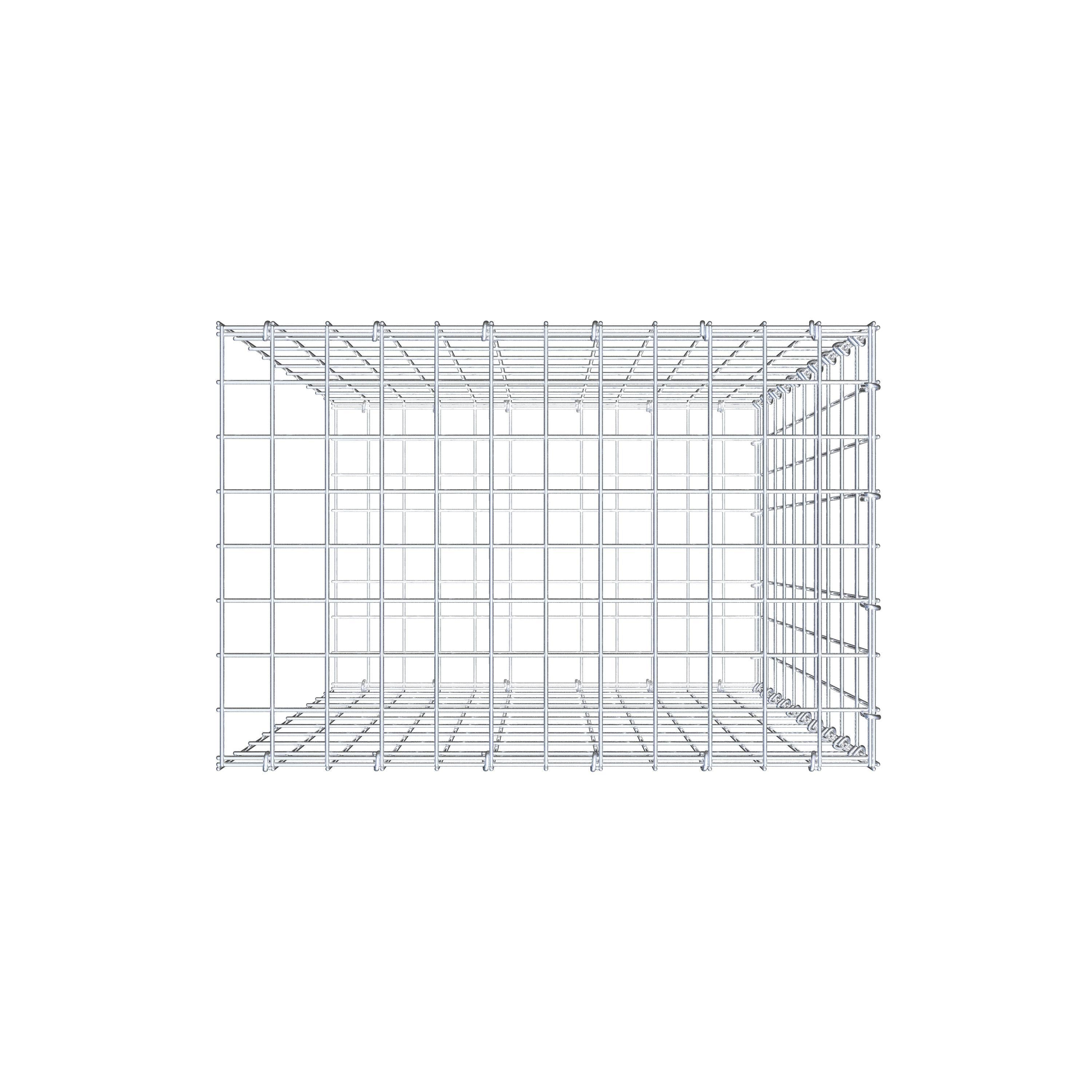 Anbaugabione Typ 2 100 cm x 60 cm x 40 cm, Maschenweite 5 cm x 10 cm, C-Ring