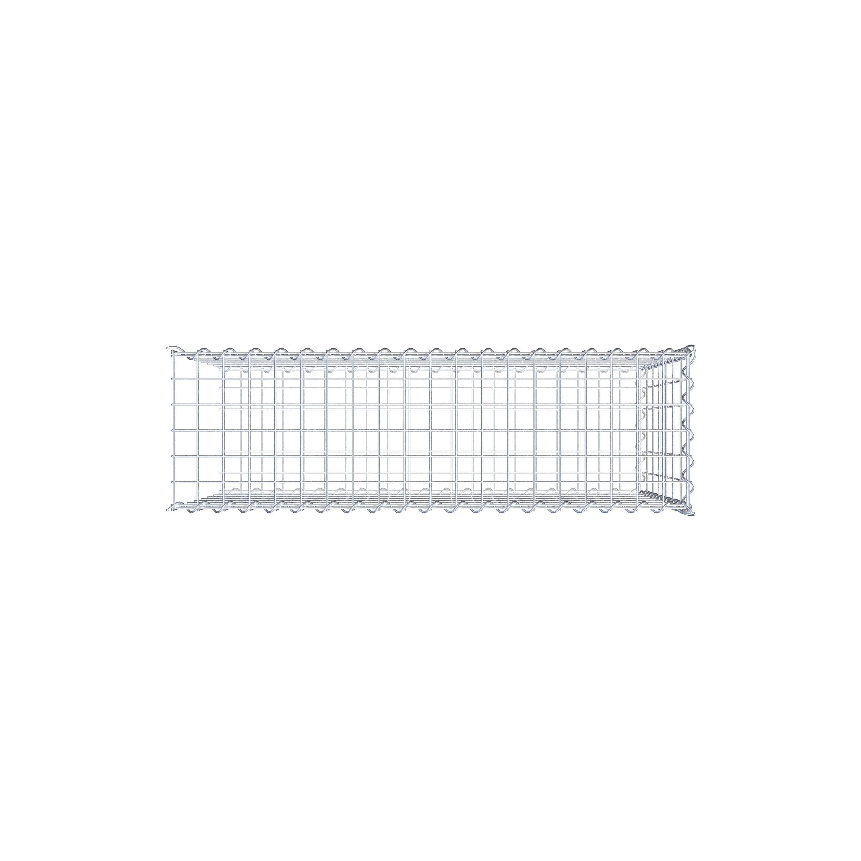 Grown-on gabion type 2 100 cm x 70 cm x 30 cm (L x H x D), mesh size 5 cm x 10 cm, spiral