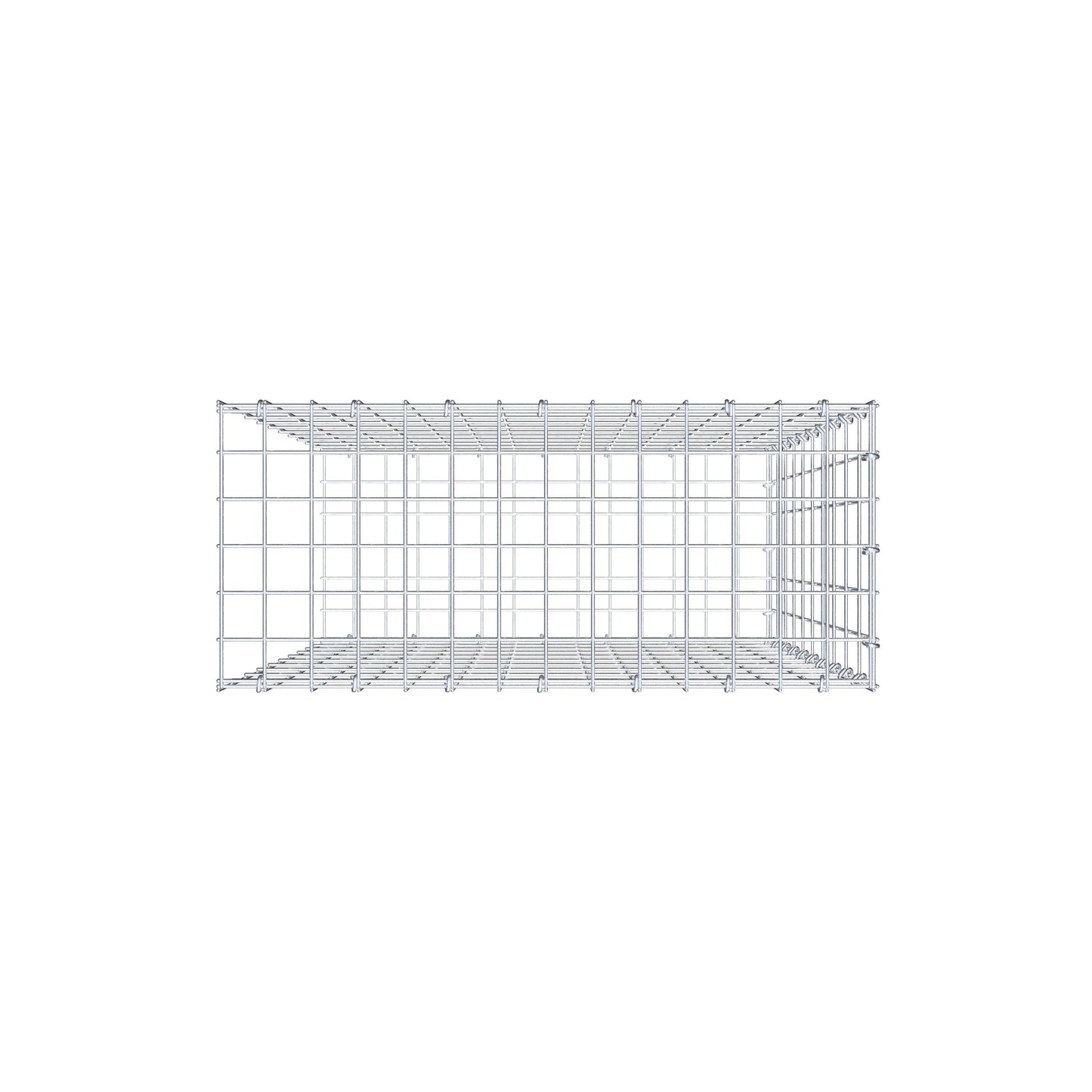 Pila adicional tipo 2 100 cm x 70 cm x 30 cm, malla 5 cm x 10 cm, anillo en C