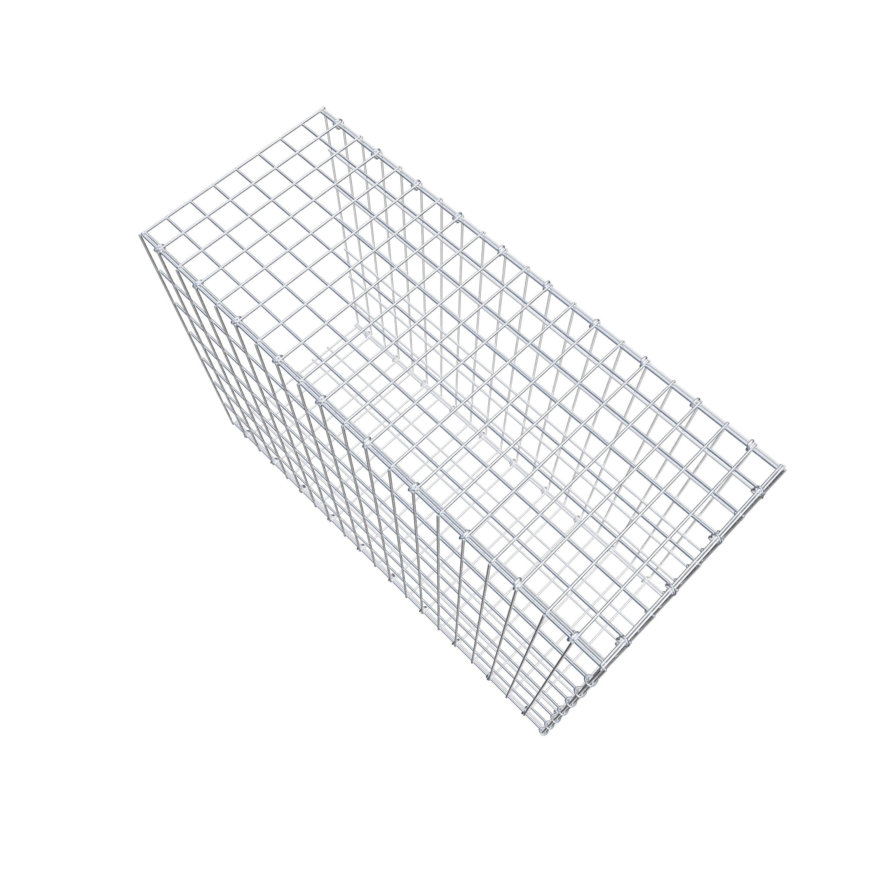 Mounted gabion type 2 100 cm x 70 cm x 40 cm, mesh size 5 cm x 10 cm, C-ring