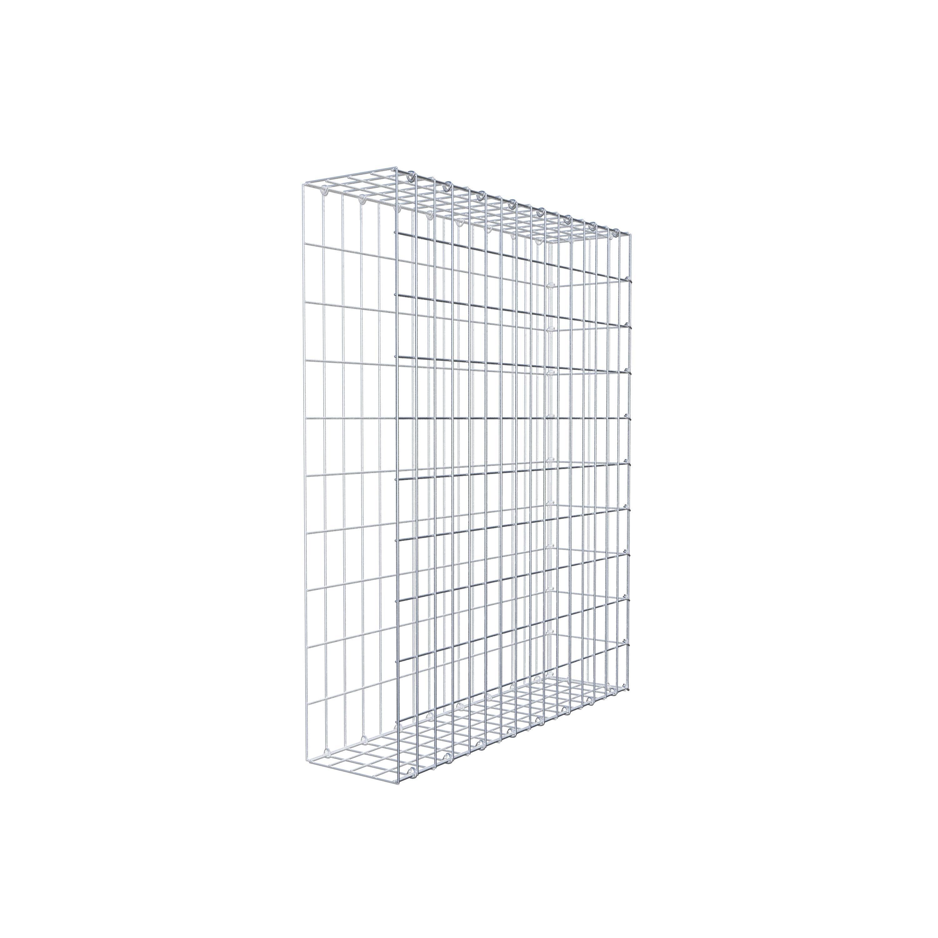 Mounted gabion type 2 100 cm x 80 cm x 20 cm, mesh size 5 cm x 10 cm, C-ring