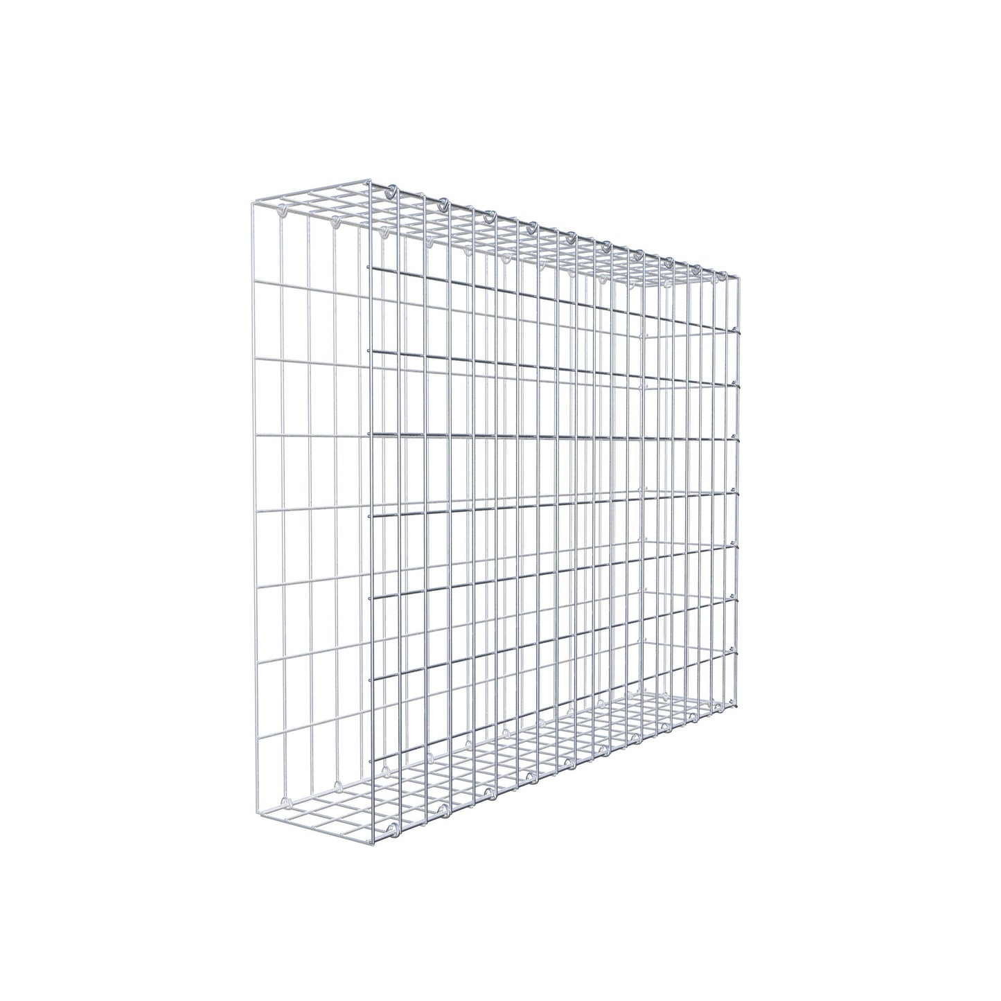 Mounted gabion type 2 100 cm x 80 cm x 20 cm, mesh size 5 cm x 10 cm, C-ring