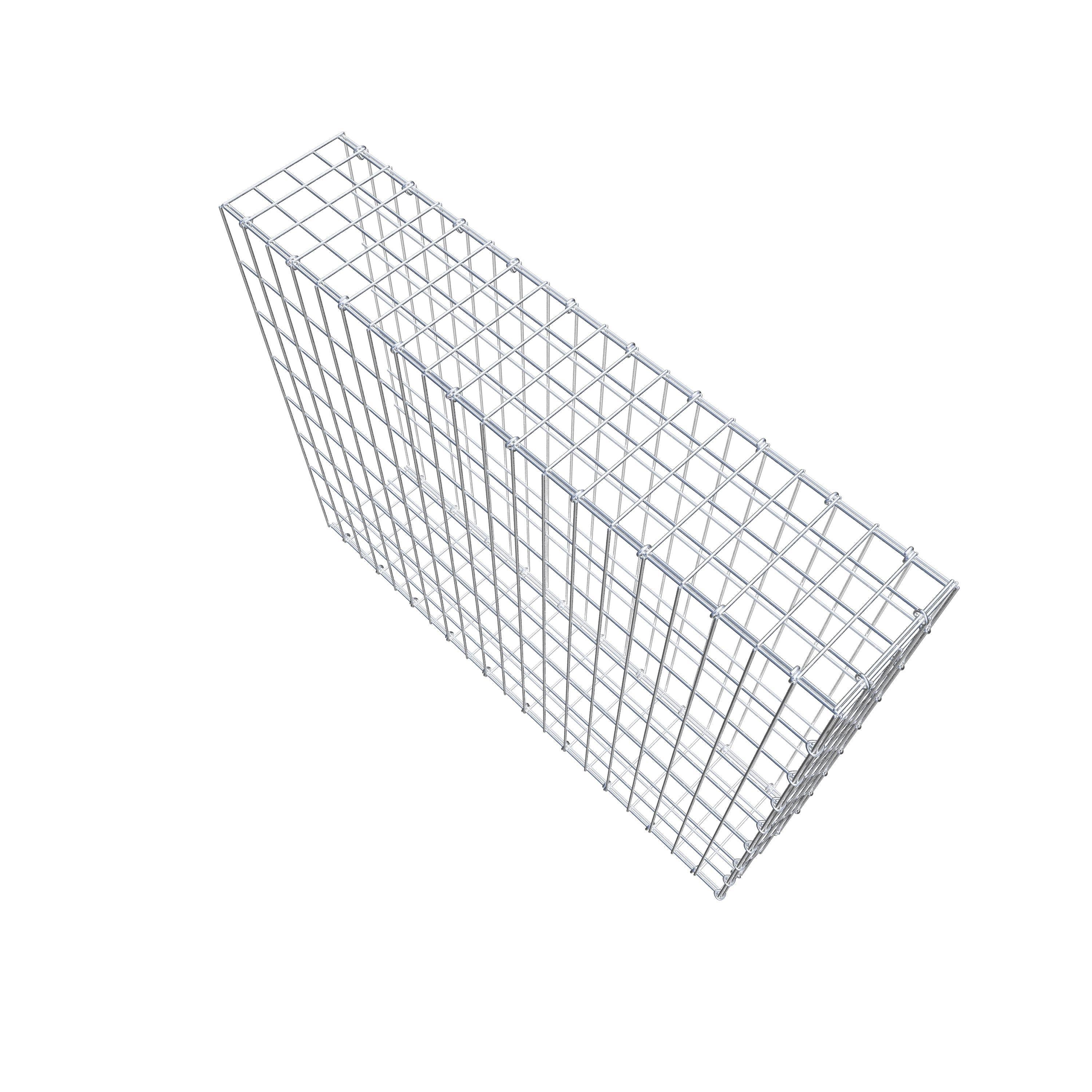 Mounted gabion type 2 100 cm x 80 cm x 20 cm, mesh size 5 cm x 10 cm, C-ring