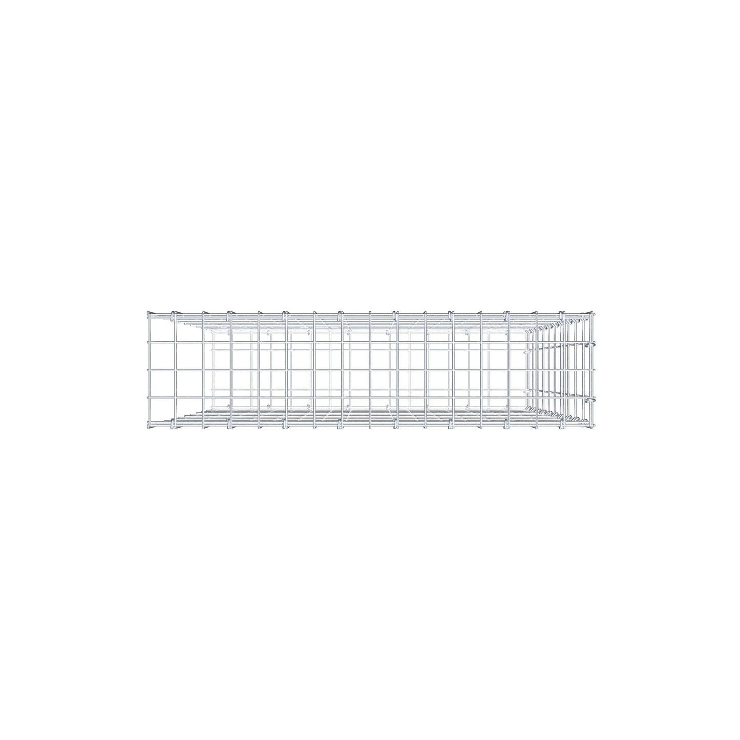 Mounted gabion type 2 100 cm x 80 cm x 20 cm, mesh size 5 cm x 10 cm, C-ring