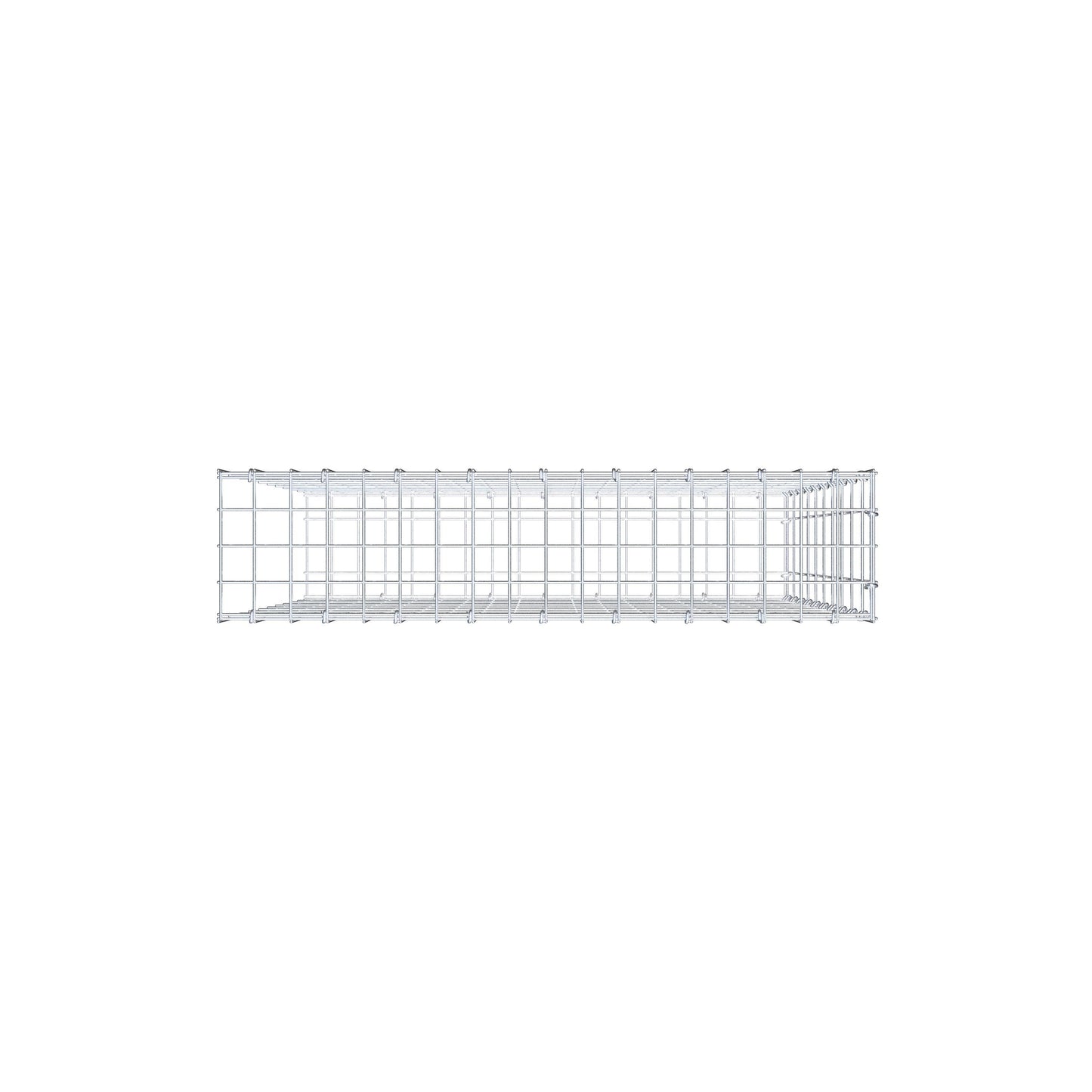Monteret gabion type 2 100 cm x 90 cm x 20 cm, maskestørrelse 5 cm x 10 cm, C-ring