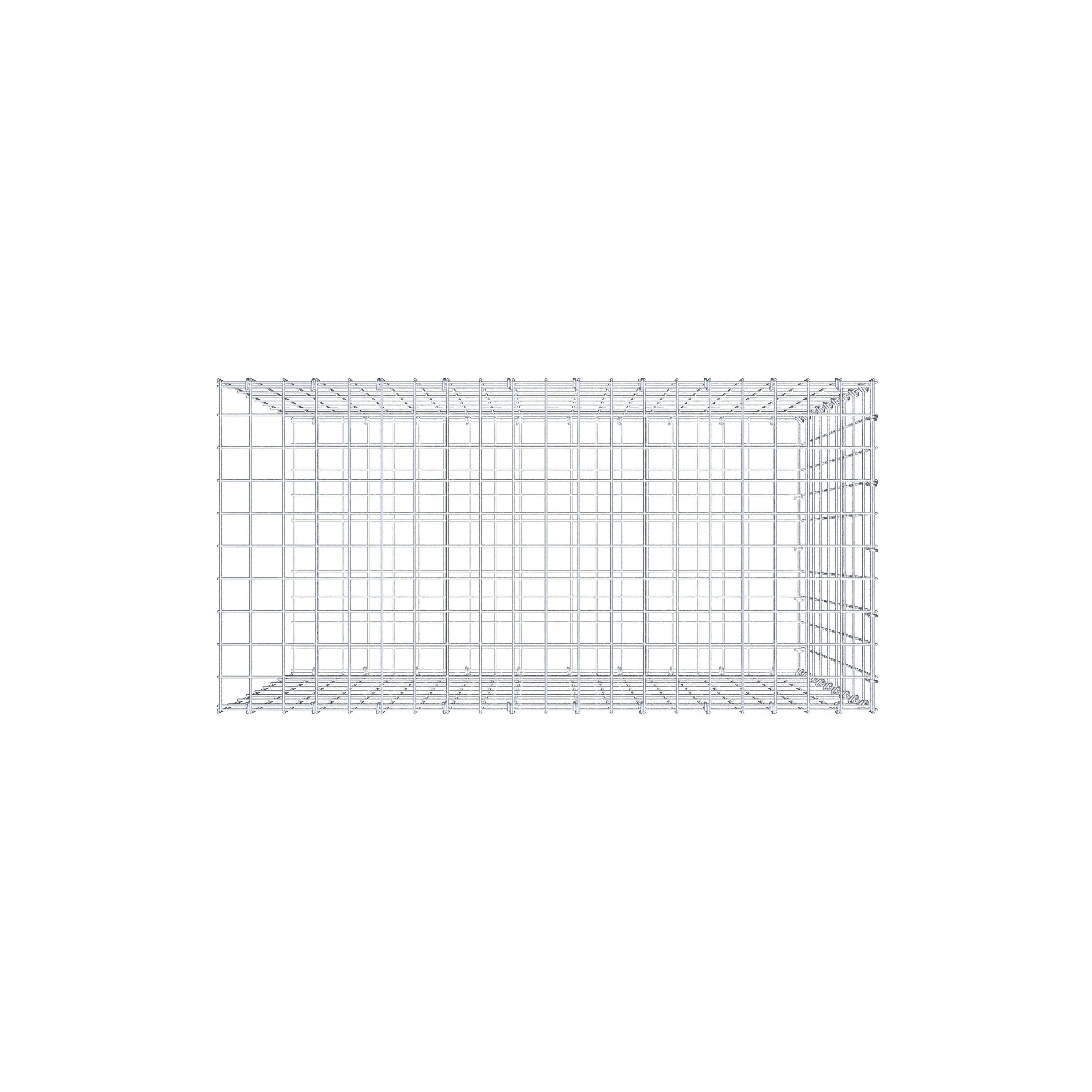 Anbaugabione Typ 2 100 cm x 90 cm x 50 cm, Maschenweite 5 cm x 10 cm, C-Ring