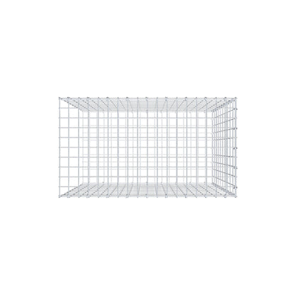Monteret gabion type 2 100 cm x 90 cm x 50 cm, maskestørrelse 5 cm x 10 cm, C-ring