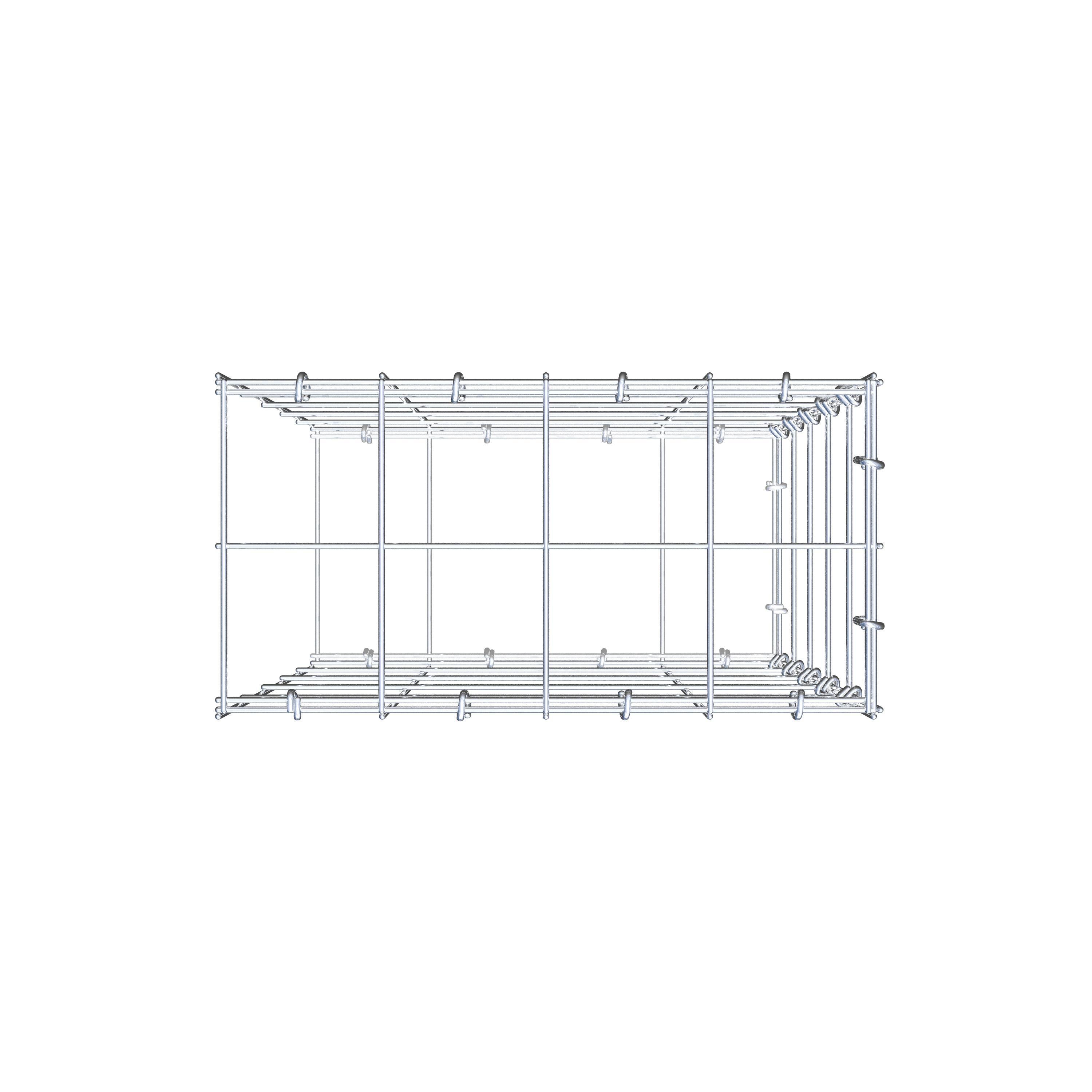 Anbaugabione Typ 2 50 cm x 40 cm x 20 cm (L x H x T), Maschenweite 10 cm x 10 cm, C-Ring