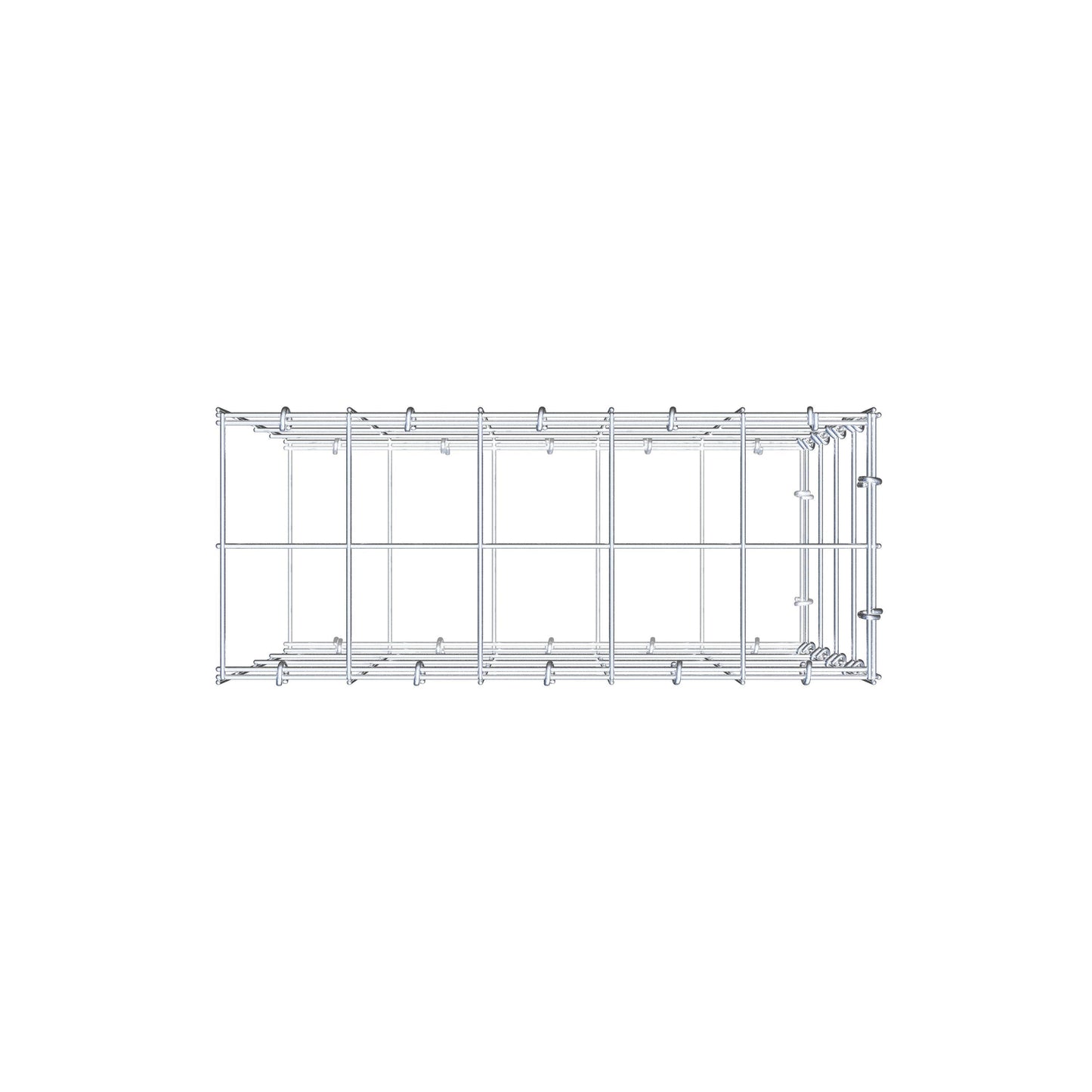 Anbaugabione Typ 2 50 cm x 40 cm x 20 cm (L x H x T), Maschenweite 10 cm x 10 cm, C-Ring
