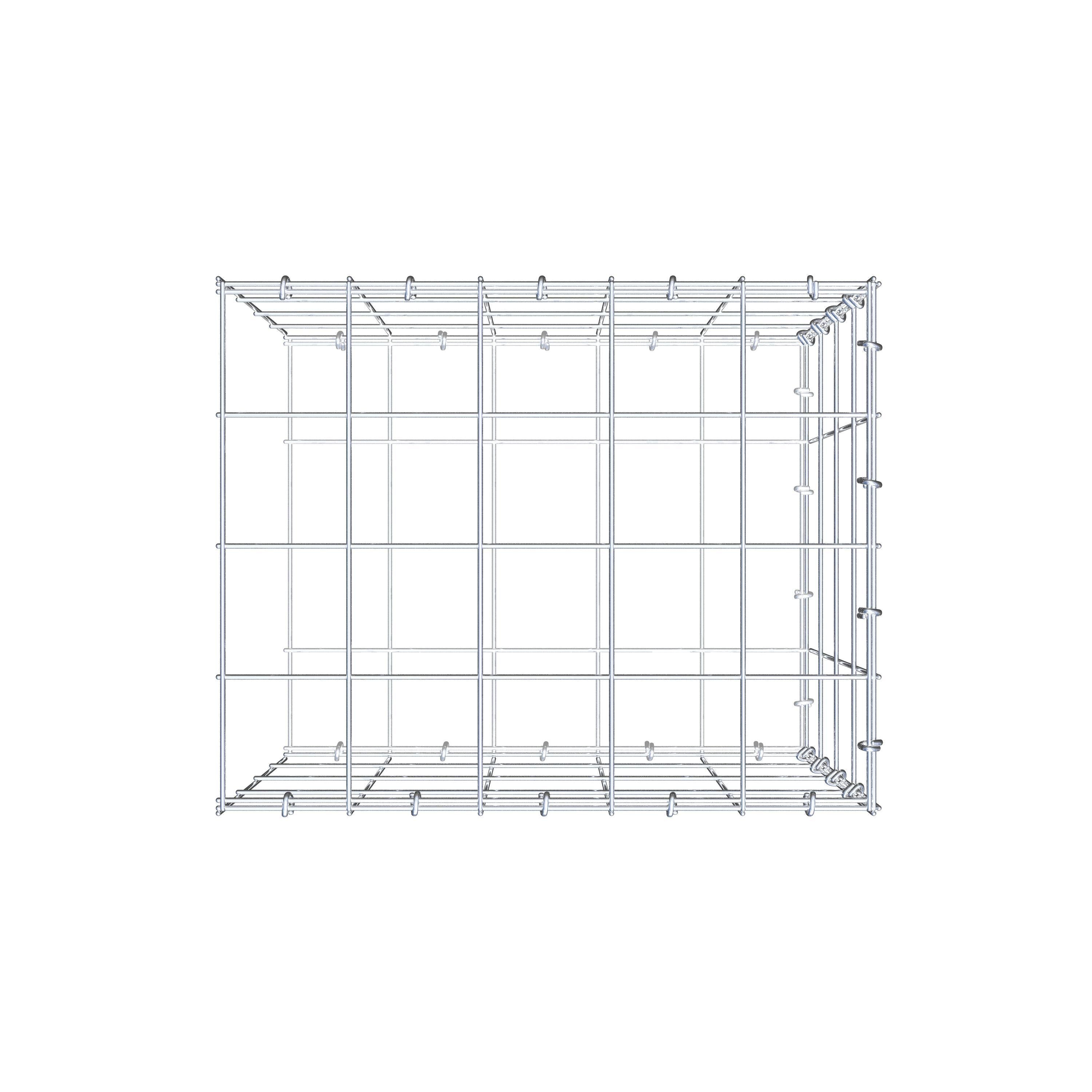 Mounted gabion type 2 50 cm x 40 cm x 40 cm (L x H x D), mesh size 10 cm x 10 cm, C-ring