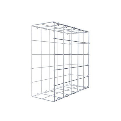 Monteret gabion type 2 50 cm x 50 cm x 20 cm (L x H x D), maskestørrelse 10 cm x 10 cm, C-ring