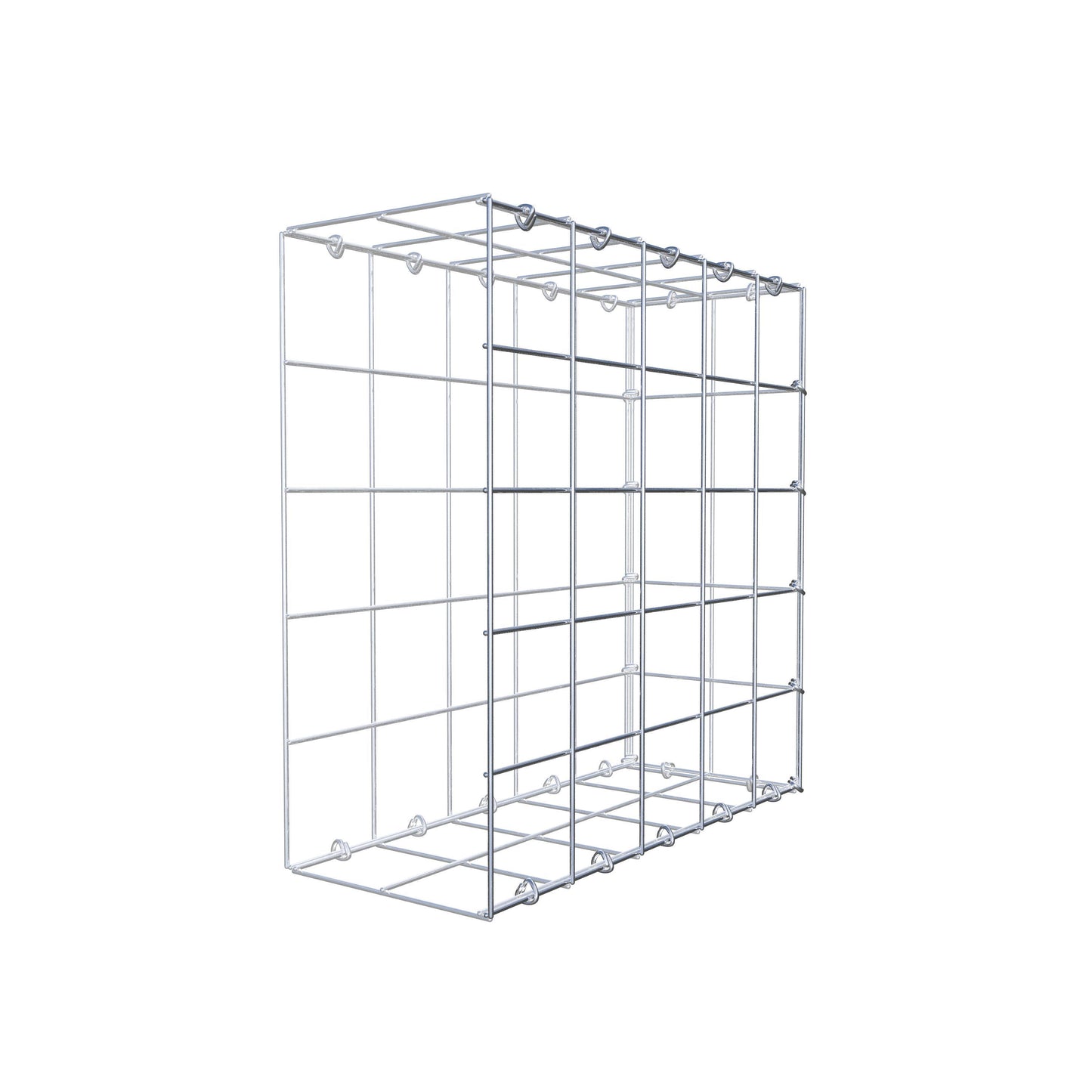 Monteret gabion type 2 50 cm x 50 cm x 20 cm (L x H x D), maskestørrelse 10 cm x 10 cm, C-ring