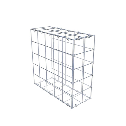 Monteret gabion type 2 50 cm x 50 cm x 20 cm (L x H x D), maskestørrelse 10 cm x 10 cm, C-ring