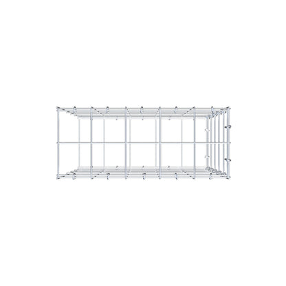 Monteret gabion type 2 50 cm x 50 cm x 20 cm (L x H x D), maskestørrelse 10 cm x 10 cm, C-ring