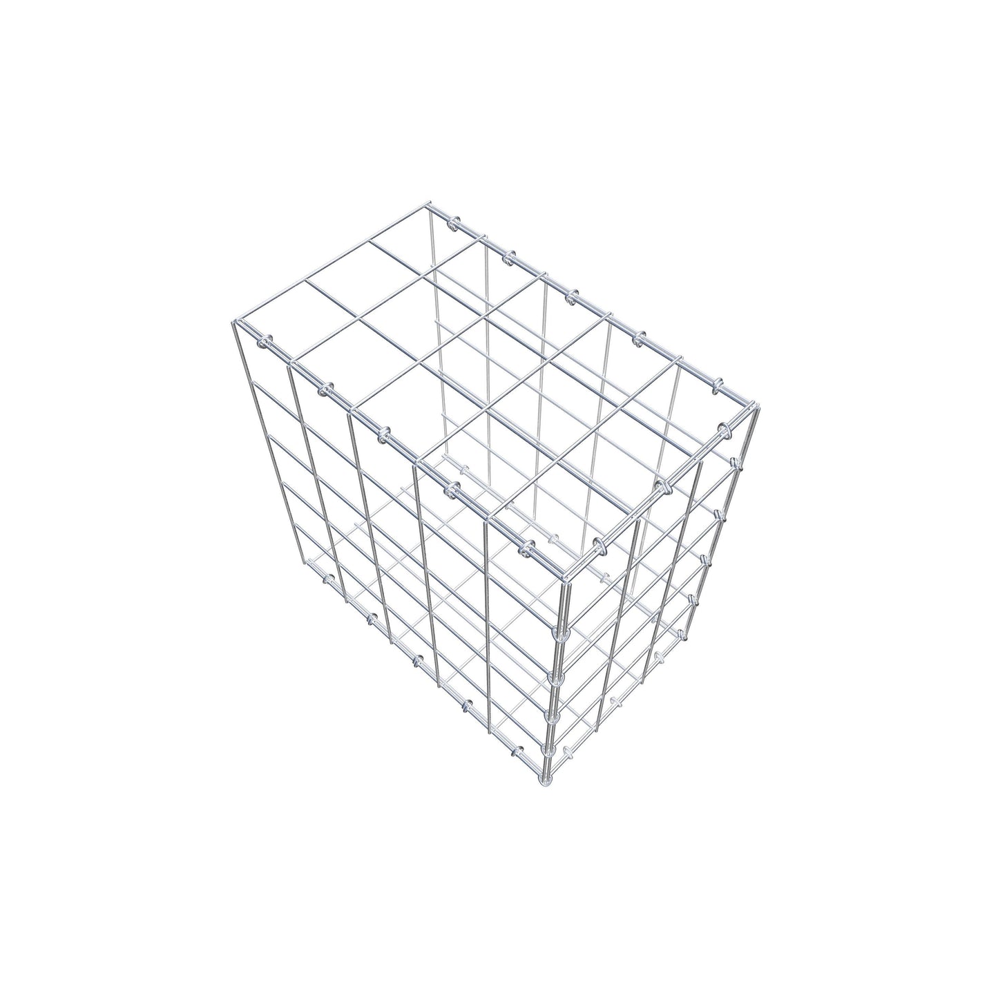 Monteret gabion type 2 50 cm x 50 cm x 30 cm (L x H x D), maskestørrelse 10 cm x 10 cm, C-ring