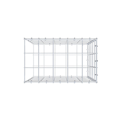 Monteret gabion type 2 50 cm x 50 cm x 30 cm (L x H x D), maskestørrelse 10 cm x 10 cm, C-ring