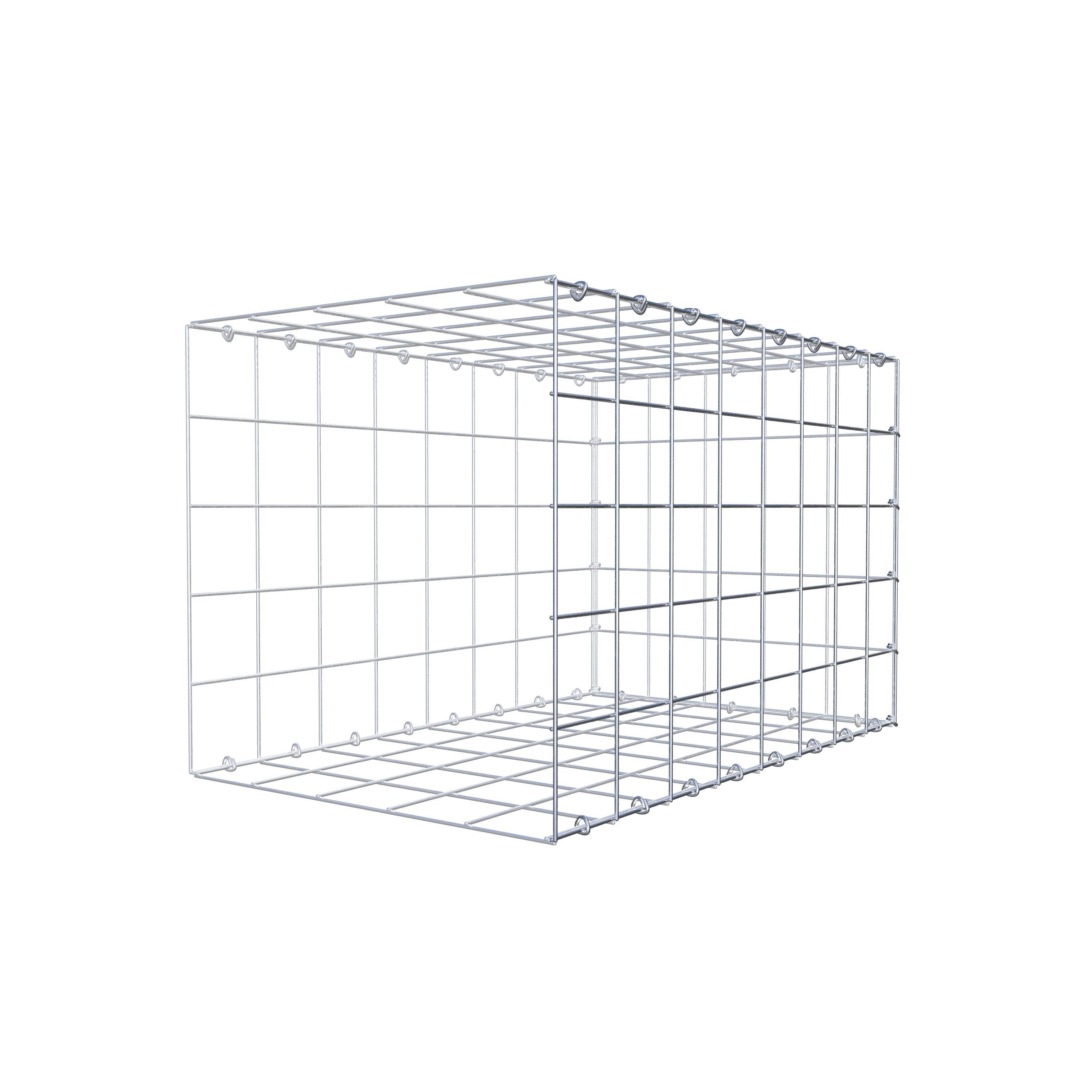 Monteret gabion type 2 80 cm x 50 cm x 50 cm (L x H x D), maskestørrelse 10 cm x 10 cm, C-ring