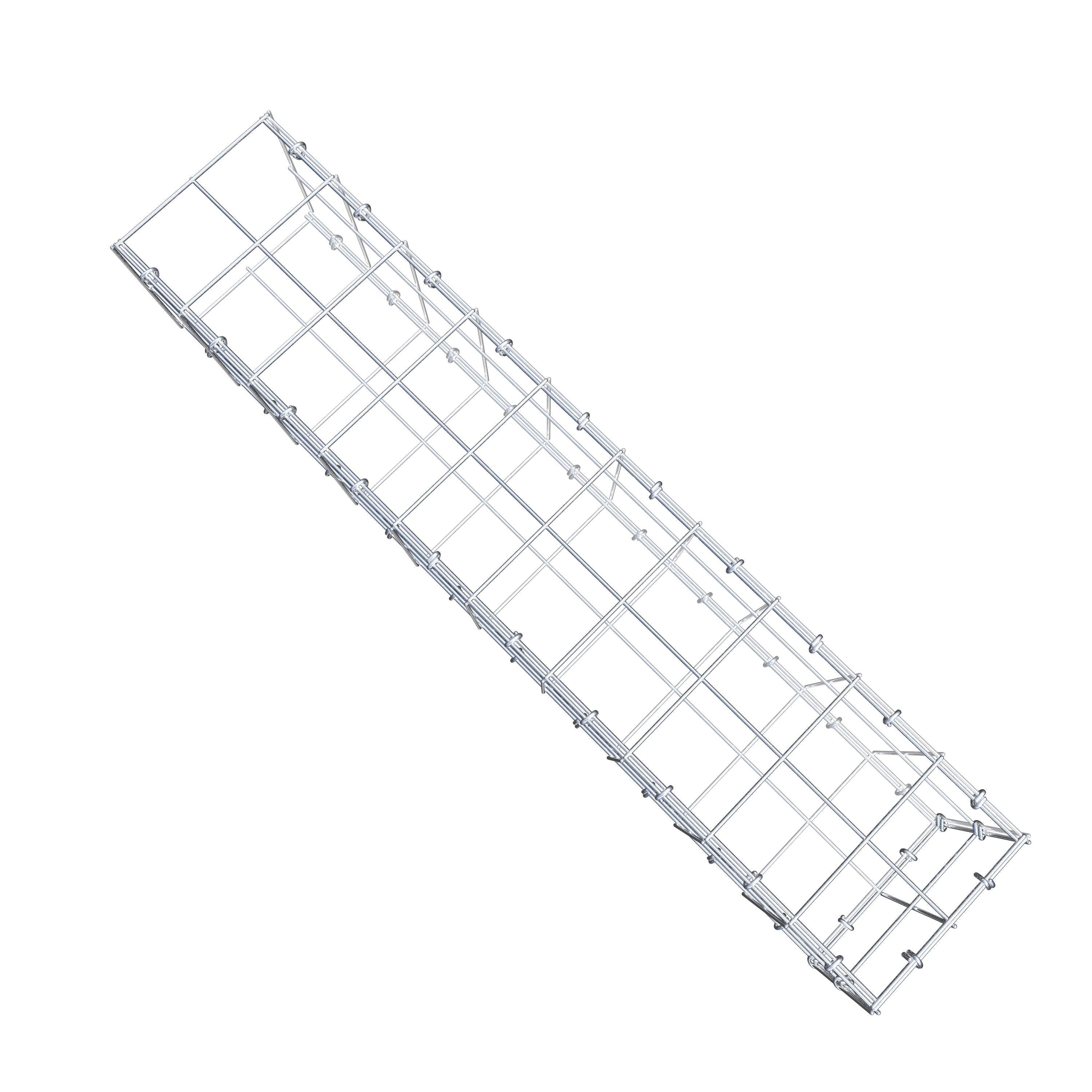 Monteret gabion type 2 100 cm x 20 cm x 20 cm (L x H x D), maskestørrelse 10 cm x 10 cm, C-ring