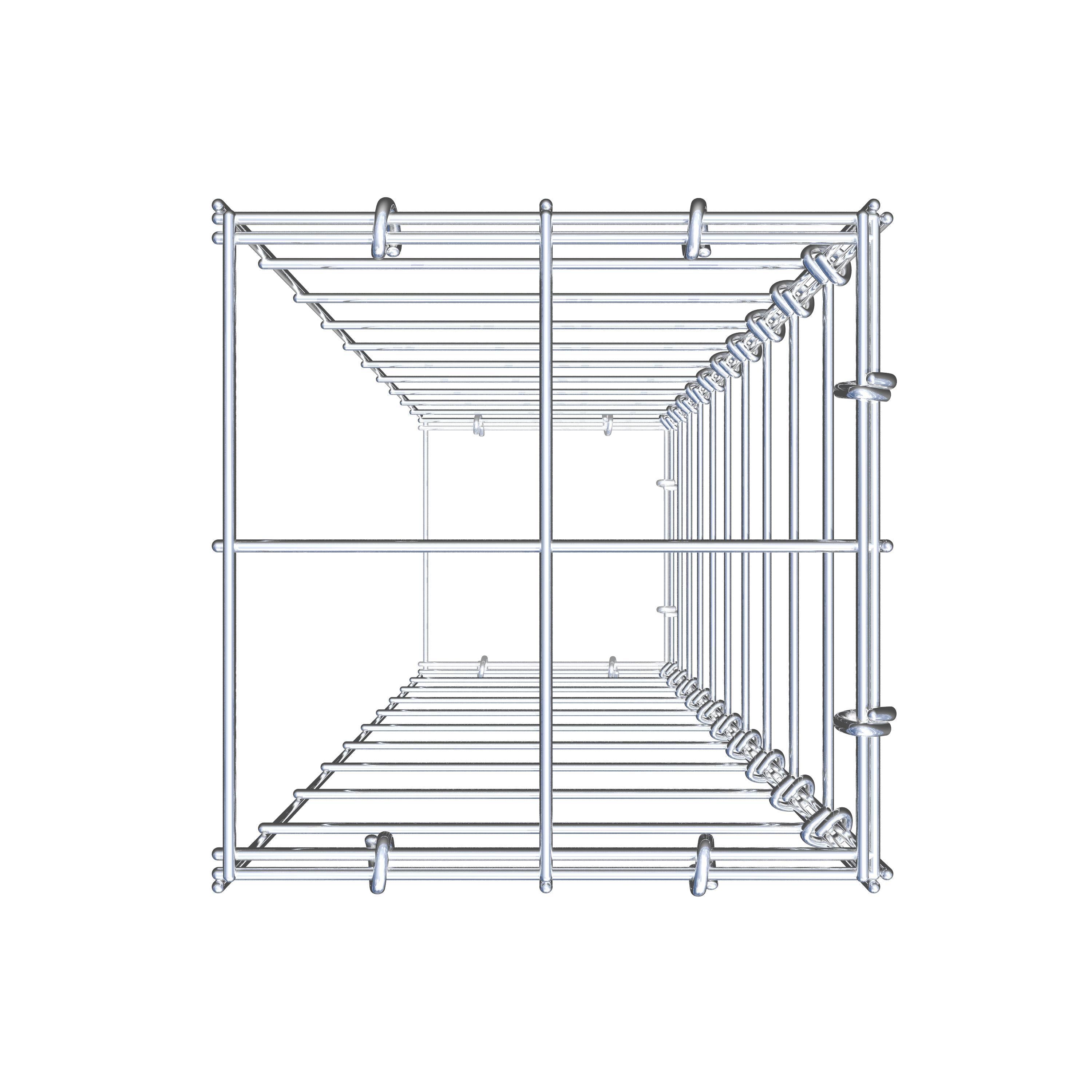 Monteret gabion type 2 100 cm x 20 cm x 20 cm (L x H x D), maskestørrelse 10 cm x 10 cm, C-ring