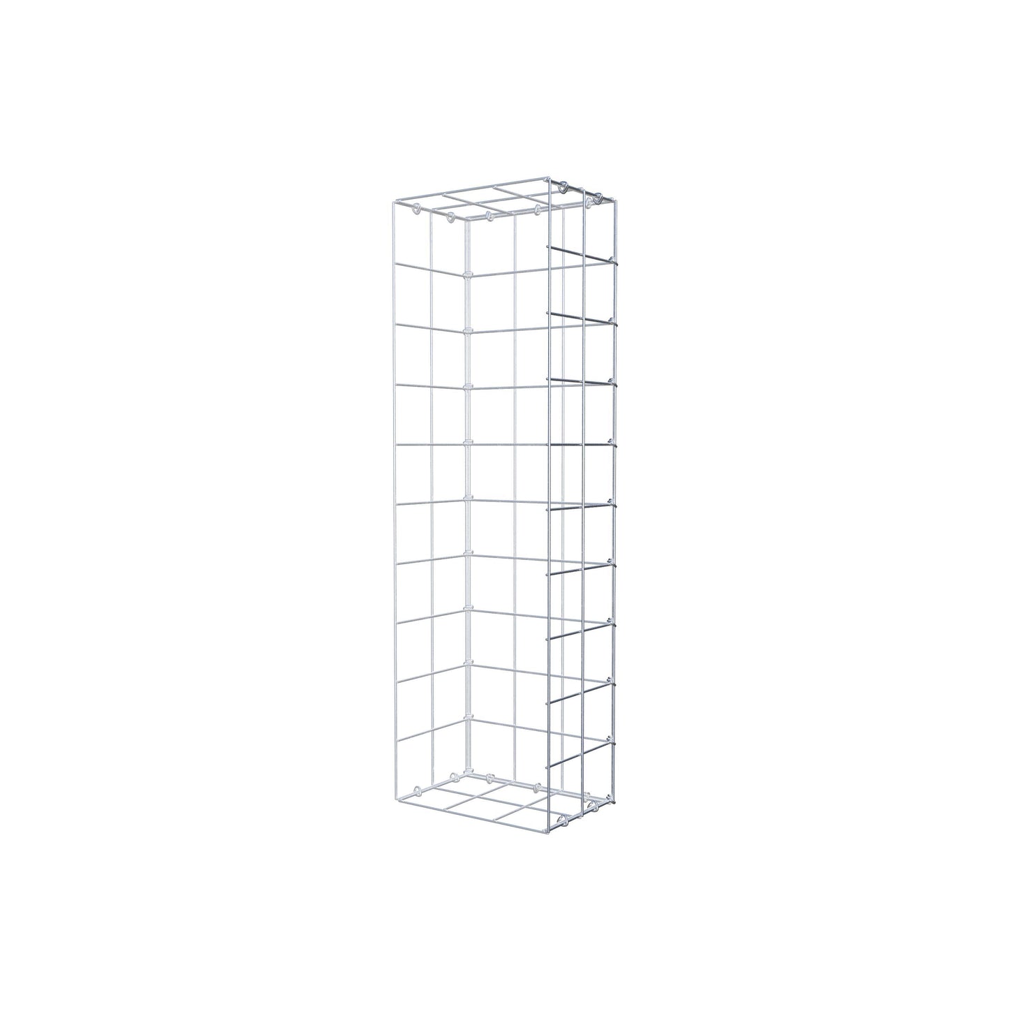 Fästbar gabion typ 2 100 cm x 20 cm x 30 cm (L x H x D), maskstorlek 10 cm x 10 cm, C-ring