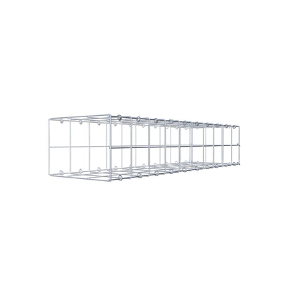 Fästbar gabion typ 2 100 cm x 20 cm x 30 cm (L x H x D), maskstorlek 10 cm x 10 cm, C-ring