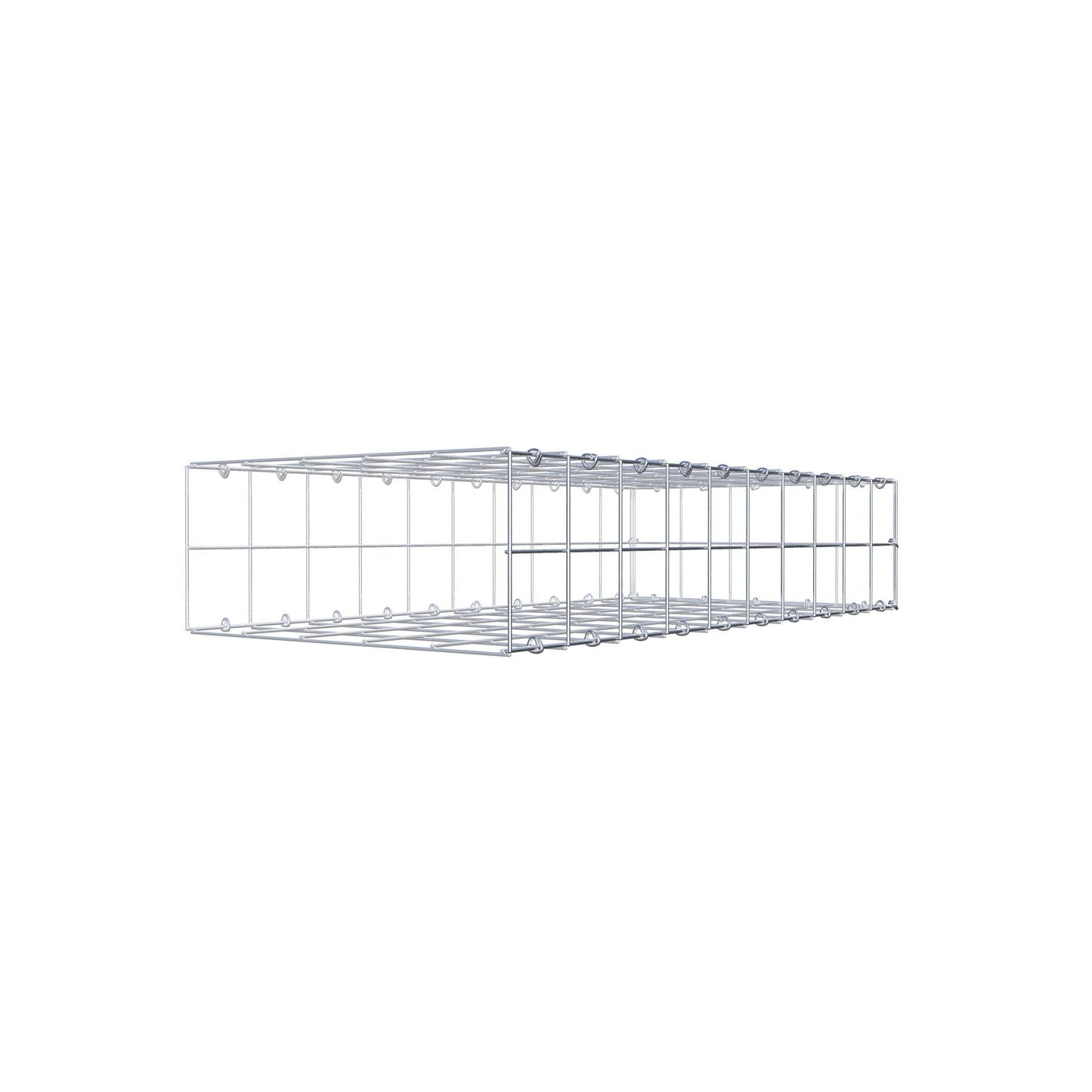 Gavión complementario de tipo 2 100 cm x 20 cm x 50 cm (L x A x P), malla 10 cm x 10 cm, anillo en C