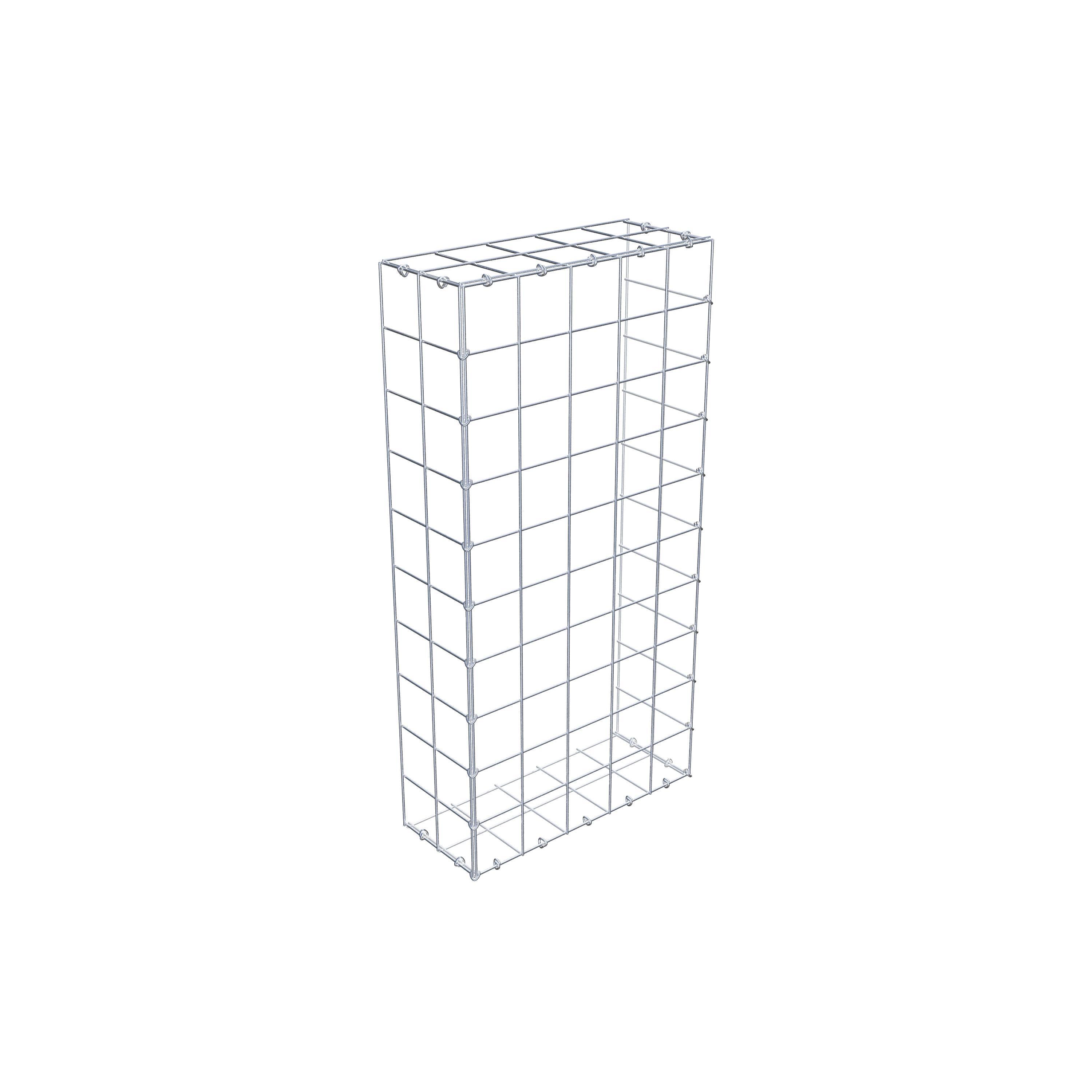 Monteret gabion type 2 100 cm x 20 cm x 50 cm (L x H x D), maskestørrelse 10 cm x 10 cm, C-ring