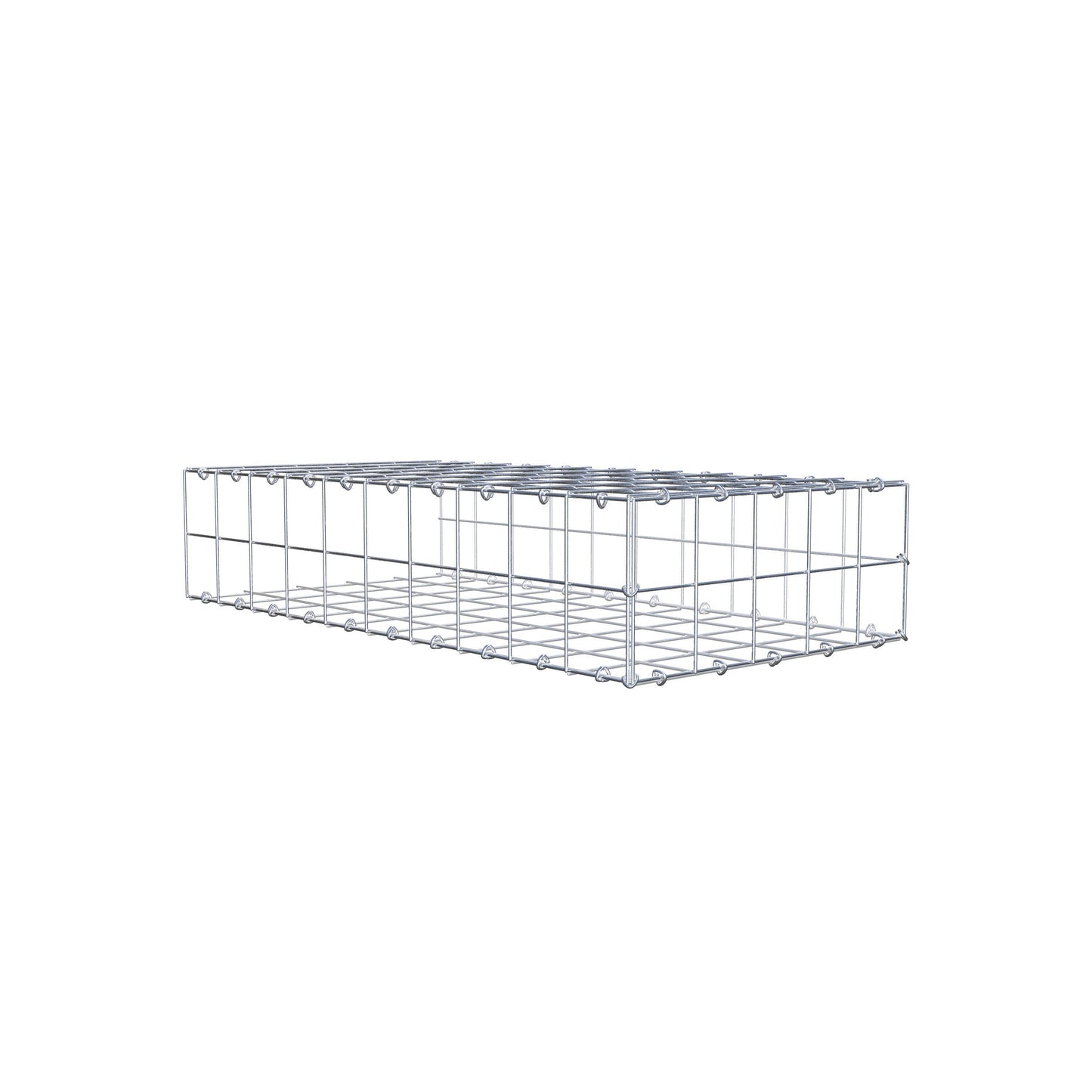 Gavión complementario de tipo 2 100 cm x 20 cm x 50 cm (L x A x P), malla 10 cm x 10 cm, anillo en C