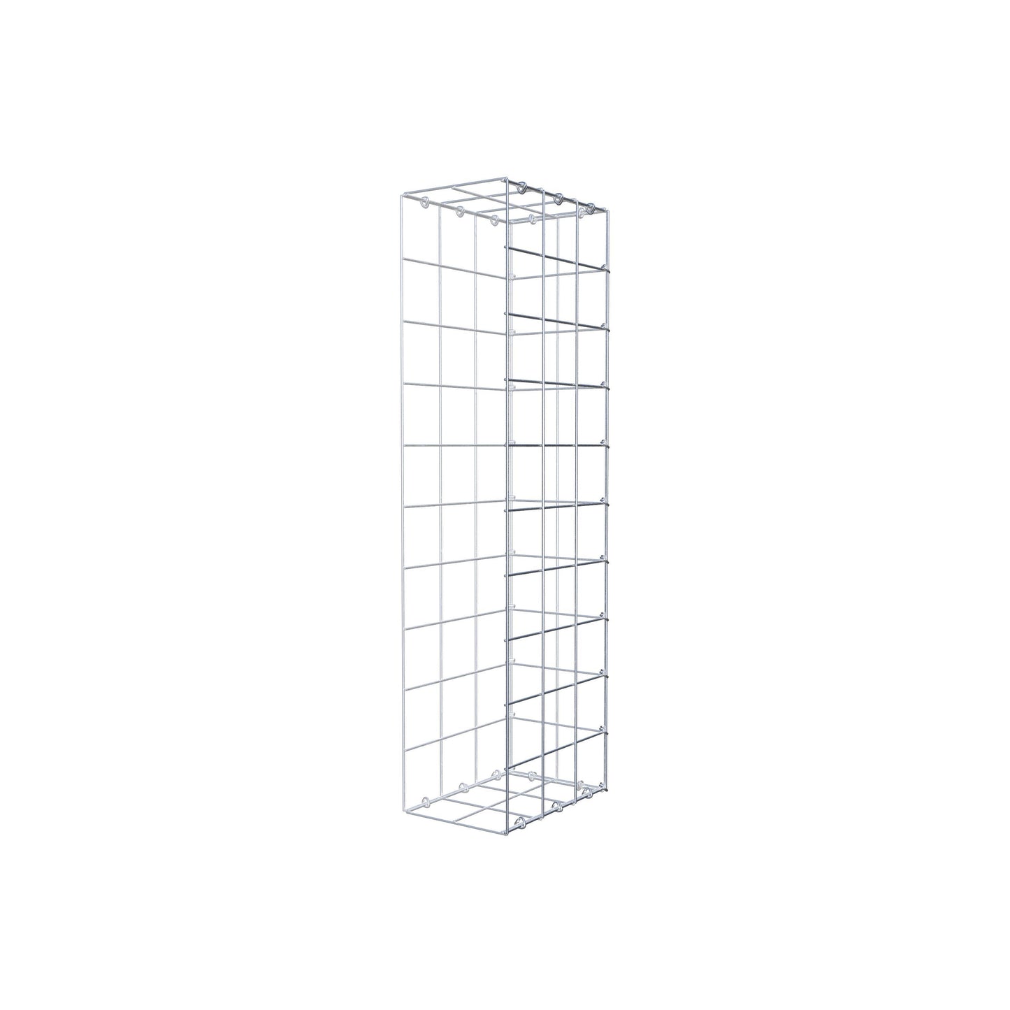 Mounted gabion type 2 100 cm x 30 cm x 20 cm (L x H x D), mesh size 10 cm x 10 cm, C-ring