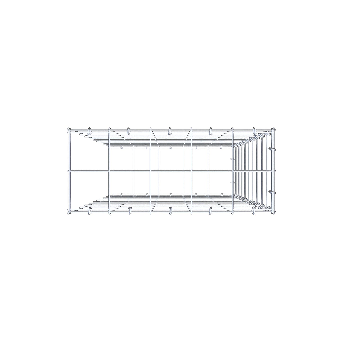Fourche rapportée type 2 100 cm x 50 cm x 20 cm (L x H x P), mailles 10 cm x 10 cm, anneau C