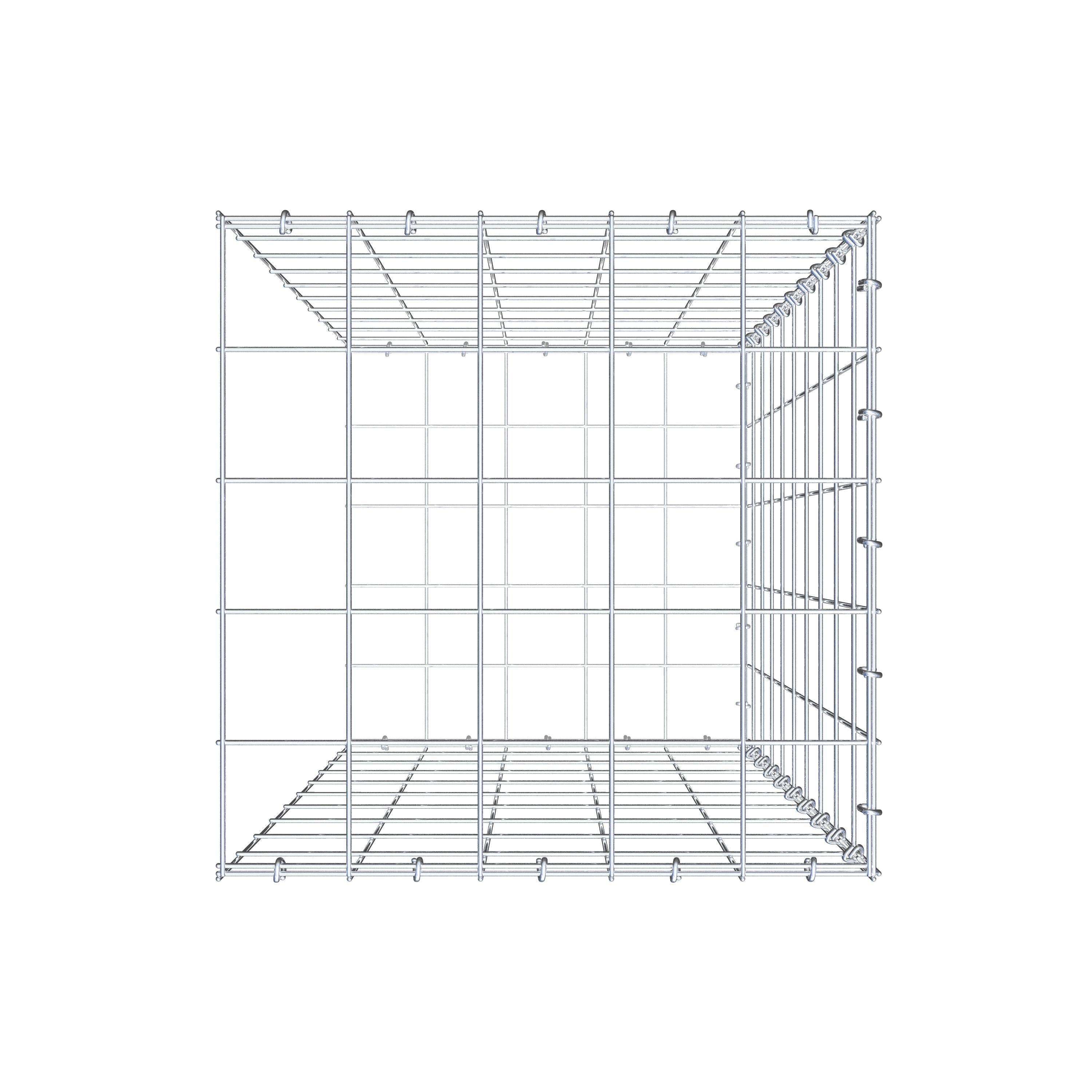 Pila adicional tipo 2 100 cm x 50 cm x 50 cm (L x A x P), malla 10 cm x 10 cm, anillo en C