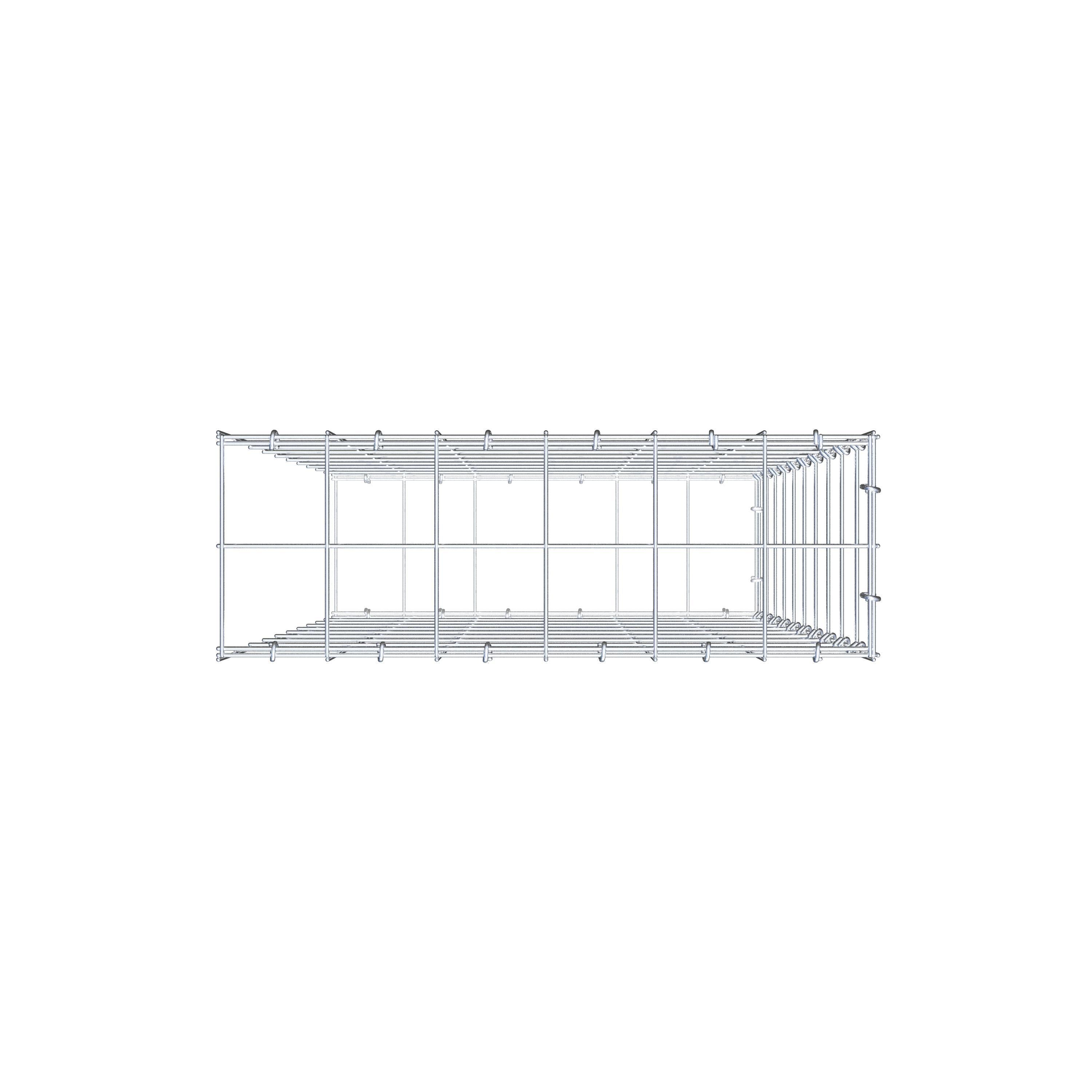 Anbaugabione Typ 2 100 cm x 60 cm x 20 cm (L x H x T), Maschenweite 10 cm x 10 cm, C-Ring