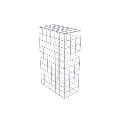 Typ 2 påbyggnadsgabion 100 cm x 60 cm x 30 cm (L x H x D), maskstorlek 10 cm x 10 cm, C-ring