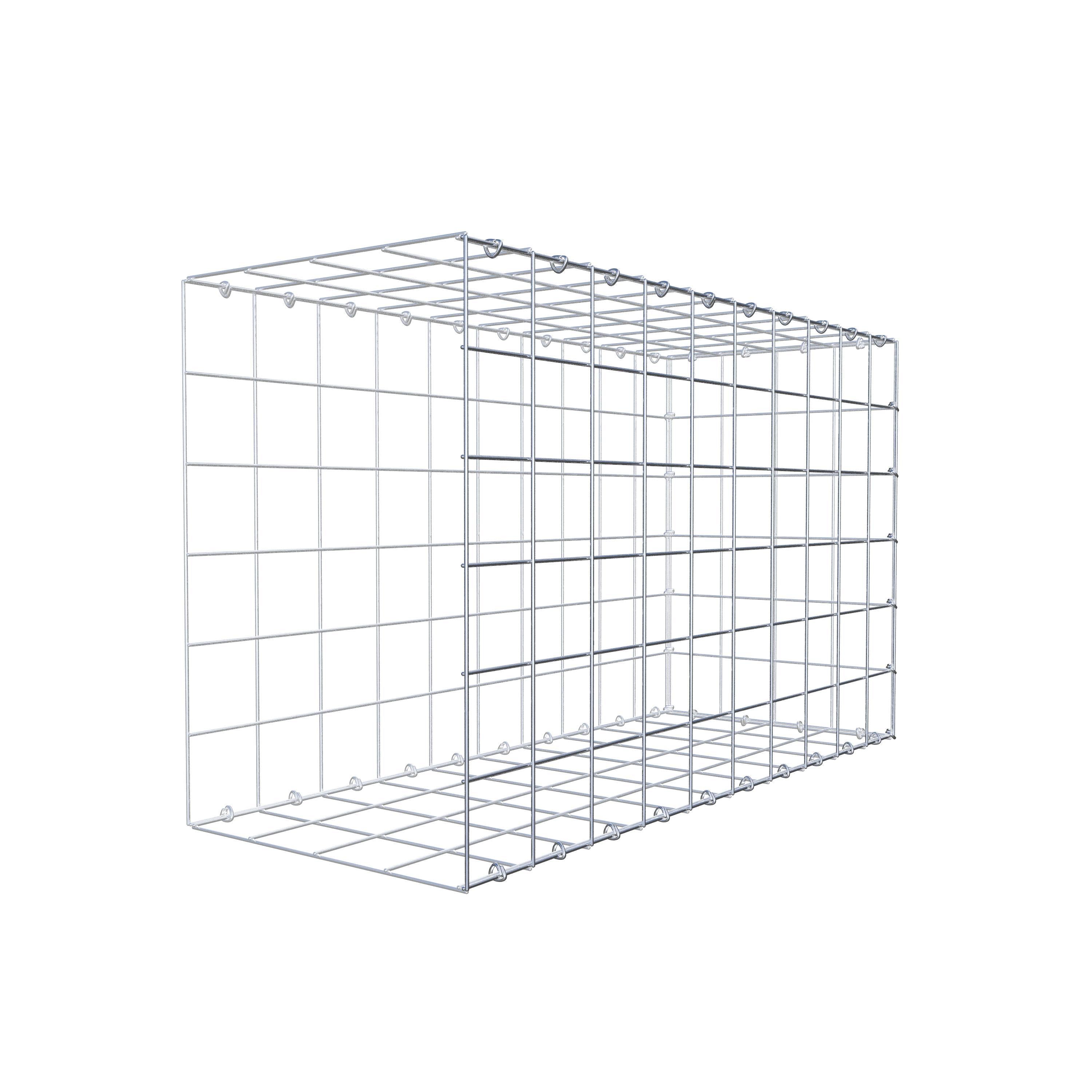 Monteret gabion type 2 100 cm x 60 cm x 40 cm (L x H x D), maskestørrelse 10 cm x 10 cm, C-ring