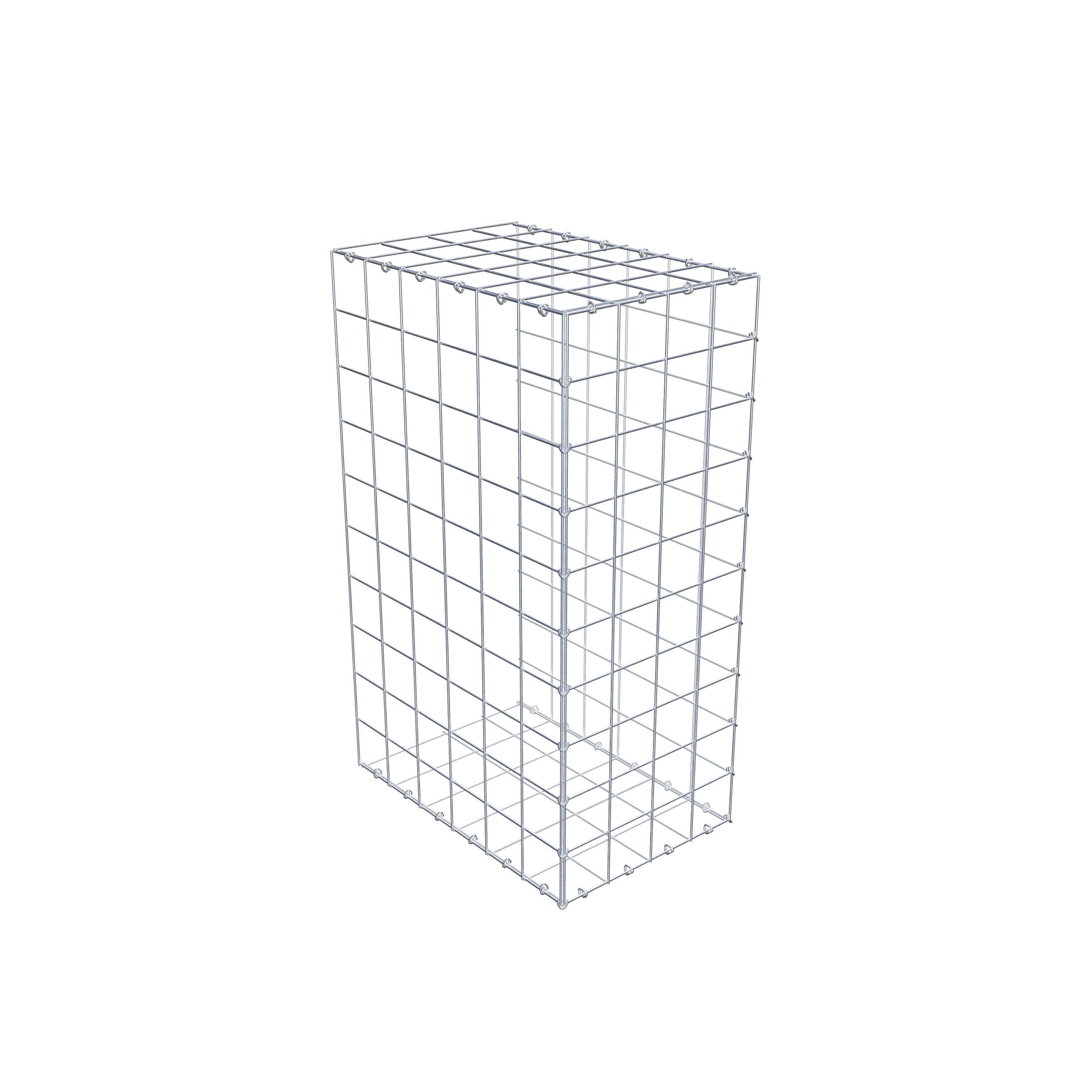 Mounted gabion type 2 100 cm x 60 cm x 40 cm (L x H x D), mesh size 10 cm x 10 cm, C-ring