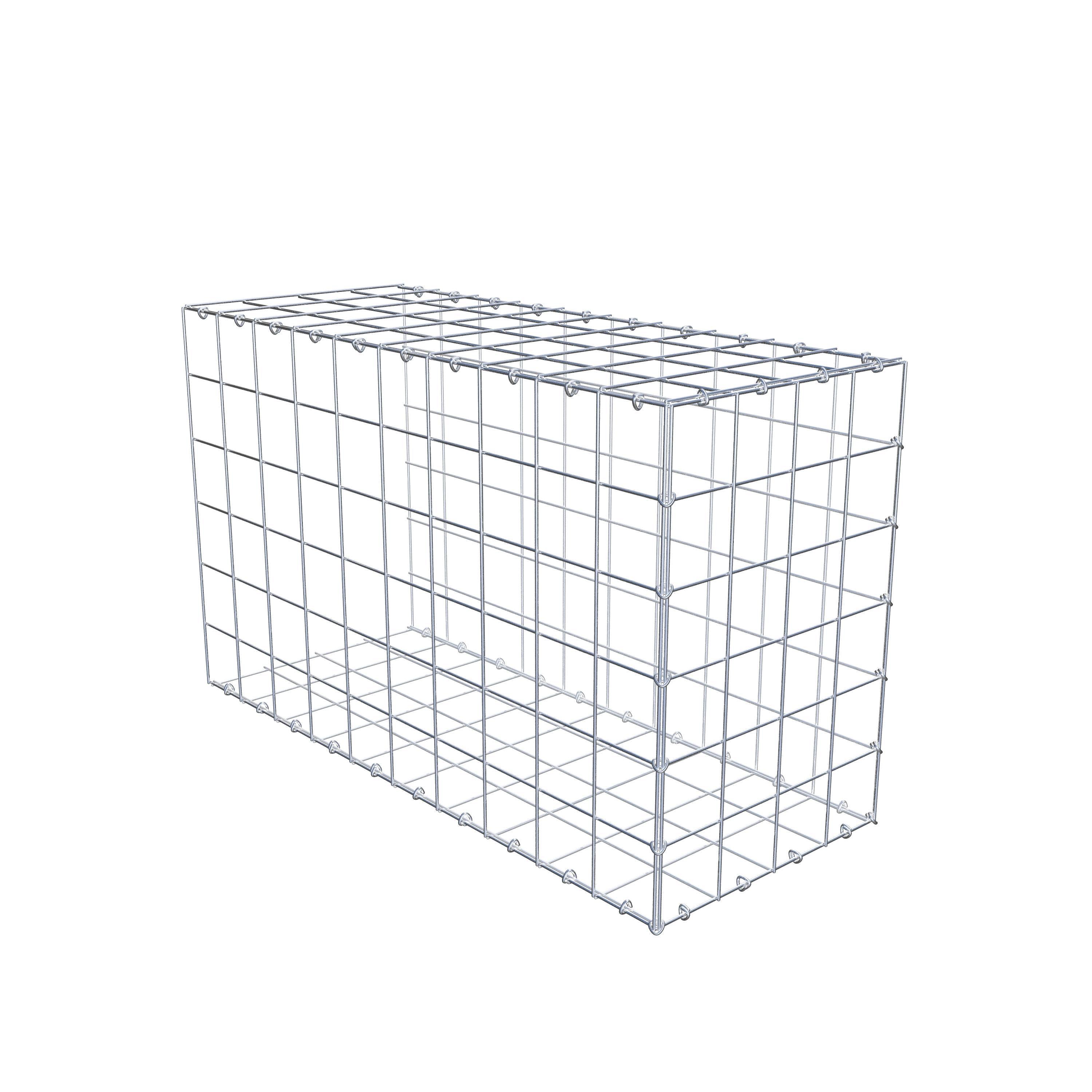 Monteret gabion type 2 100 cm x 60 cm x 40 cm (L x H x D), maskestørrelse 10 cm x 10 cm, C-ring