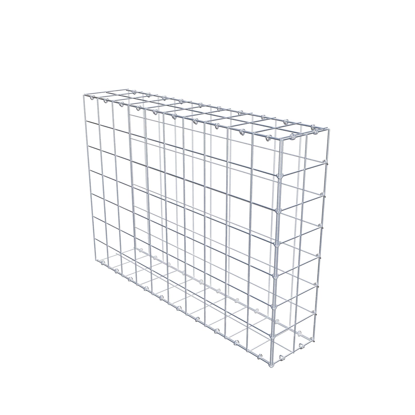 Monteret gabion type 2 100 cm x 70 cm x 20 cm (L x H x D), maskestørrelse 10 cm x 10 cm, C-ring