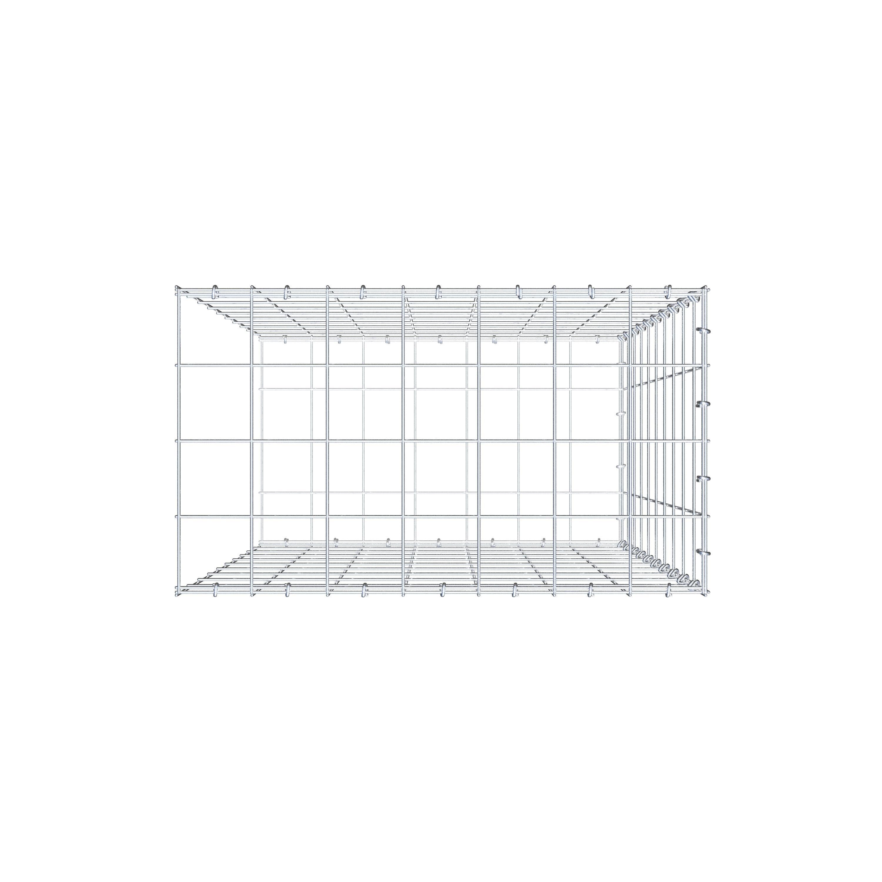 Gabião Tipo 2 100 cm x 70 cm x 40 cm (C x A x P), malhagem 10 cm x 10 cm, anel C