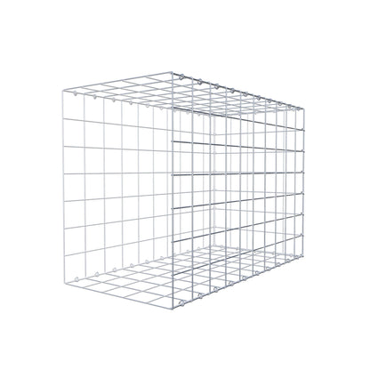 Typ 2 påbyggnadsgabion 100 cm x 70 cm x 50 cm (L x H x D), maskstorlek 10 cm x 10 cm, C-ring