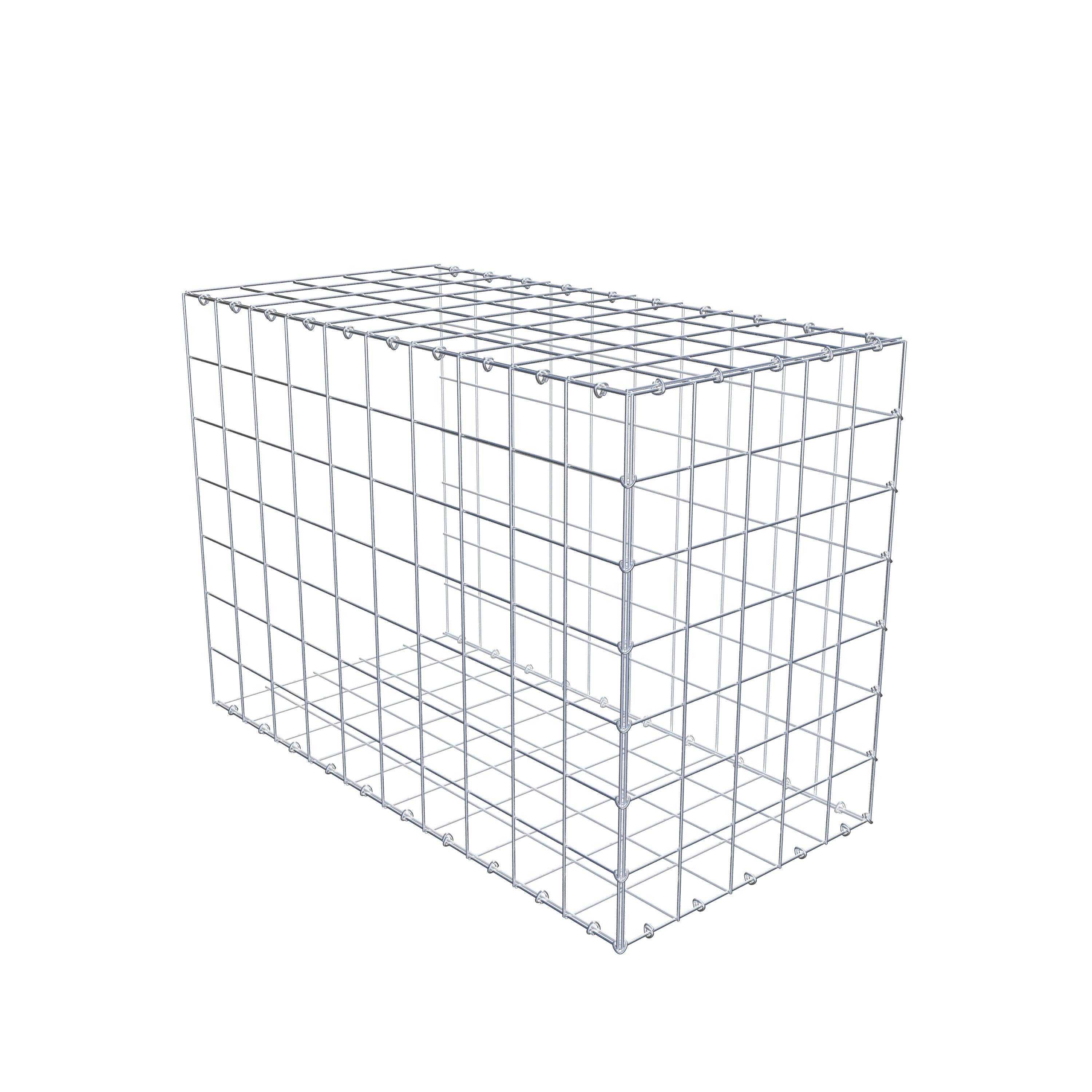 Mounted gabion type 2 100 cm x 70 cm x 50 cm (L x H x D), mesh size 10 cm x 10 cm, C-ring