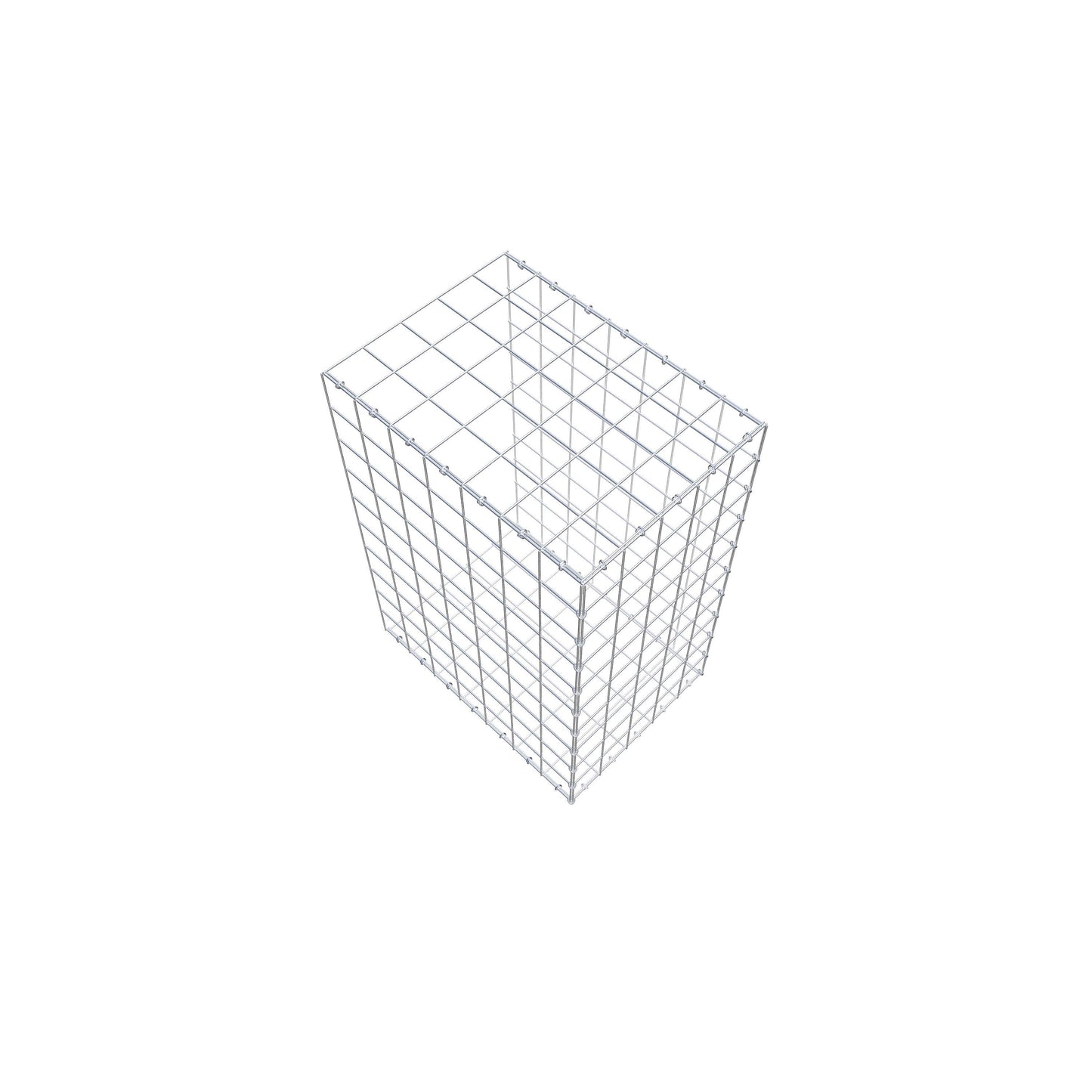 Typ 2 påbyggnadsgabion 100 cm x 70 cm x 50 cm (L x H x D), maskstorlek 10 cm x 10 cm, C-ring