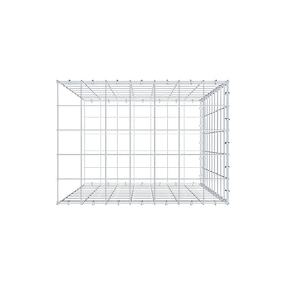 Typ 2 påbyggnadsgabion 100 cm x 70 cm x 50 cm (L x H x D), maskstorlek 10 cm x 10 cm, C-ring