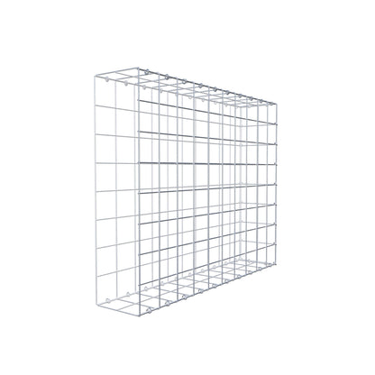 Typ 2 påbyggnadsgabion 100 cm x 80 cm x 20 cm (L x H x D), maskstorlek 10 cm x 10 cm, C-ring