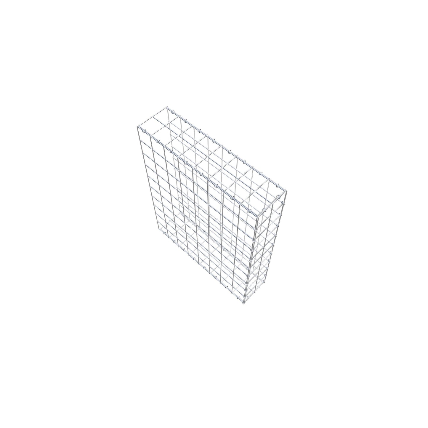 Typ 2 påbyggnadsgabion 100 cm x 80 cm x 20 cm (L x H x D), maskstorlek 10 cm x 10 cm, C-ring