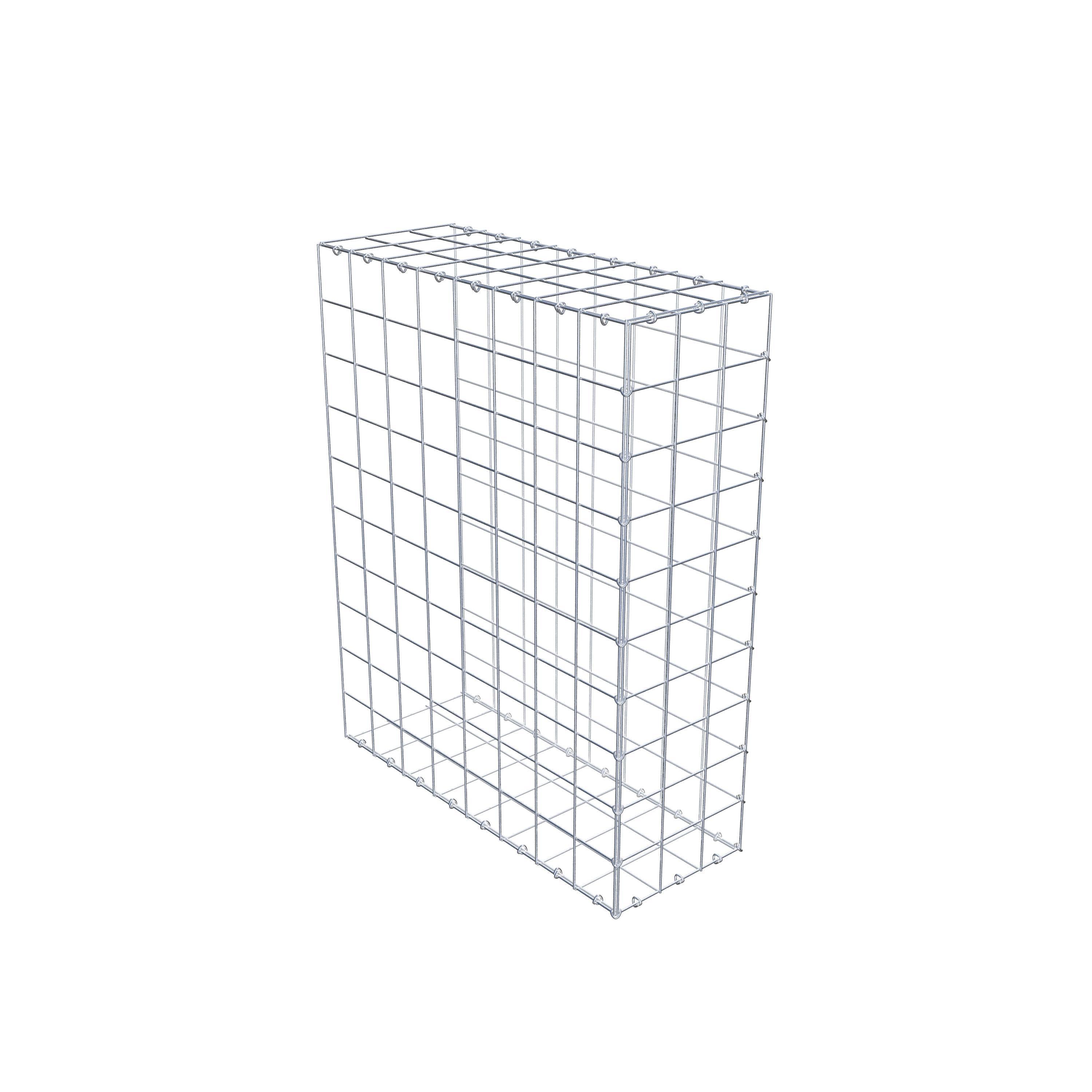 Mounted gabion type 2 100 cm x 80 cm x 30 cm (L x H x D), mesh size 10 cm x 10 cm, C-ring