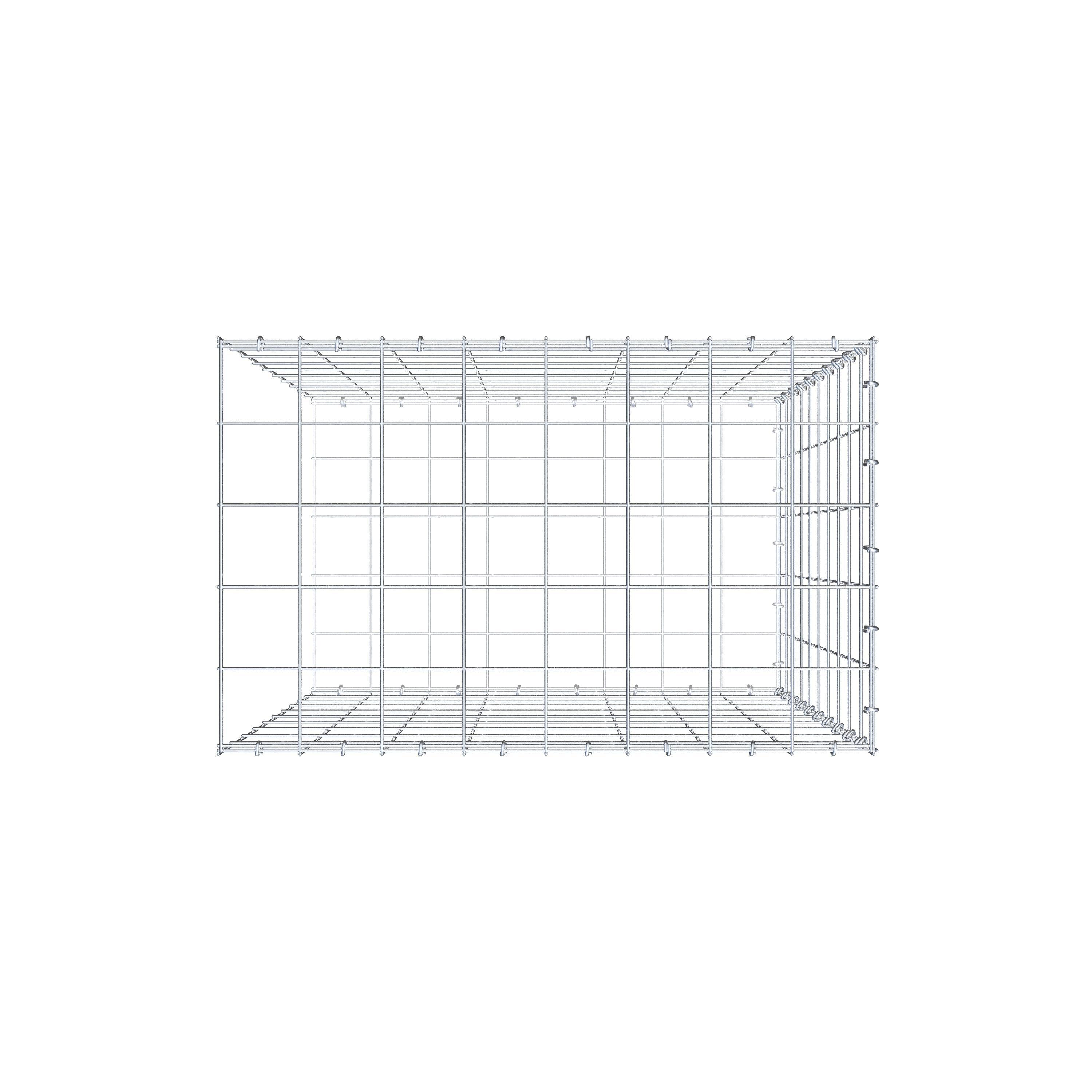 Anbaugabione Typ 2 100 cm x 80 cm x 50 cm (L x H x T), Maschenweite 10 cm x 10 cm, C-Ring