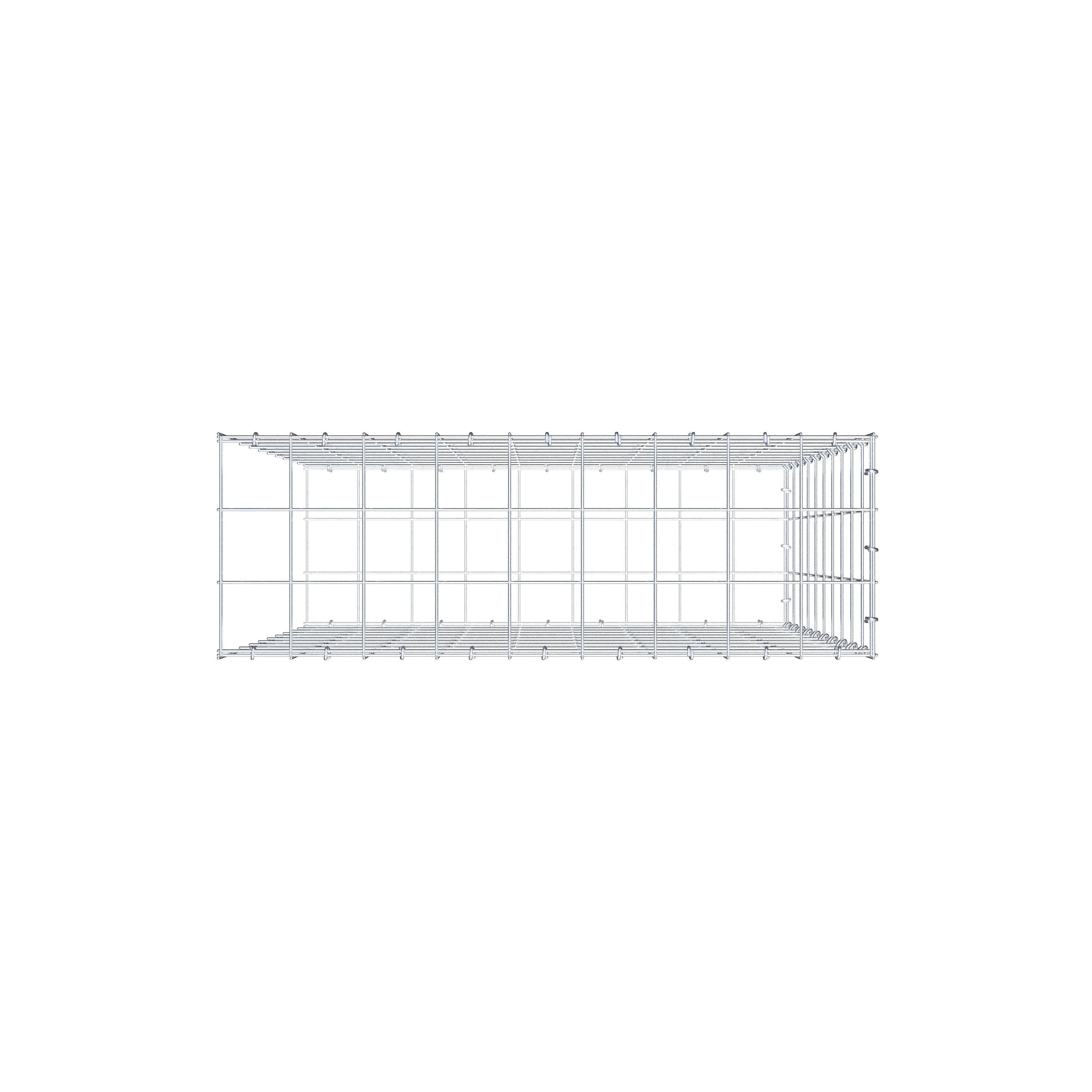 Anbaugabione Typ 2 100 cm x 90 cm x 30 cm (L x H x T), Maschenweite 10 cm x 10 cm, C-Ring