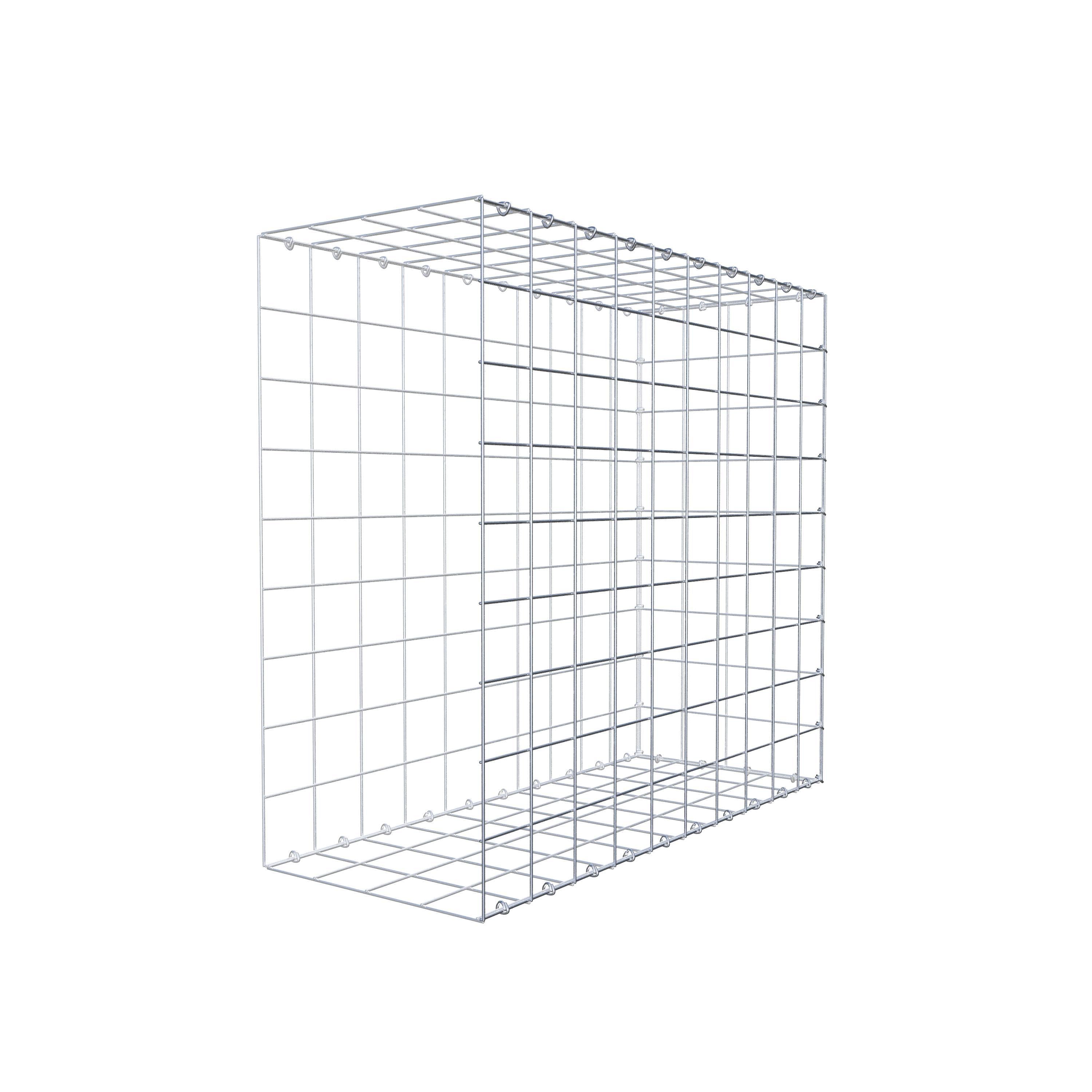 Monteret gabion type 2 100 cm x 90 cm x 40 cm (L x H x D), maskestørrelse 10 cm x 10 cm, C-ring