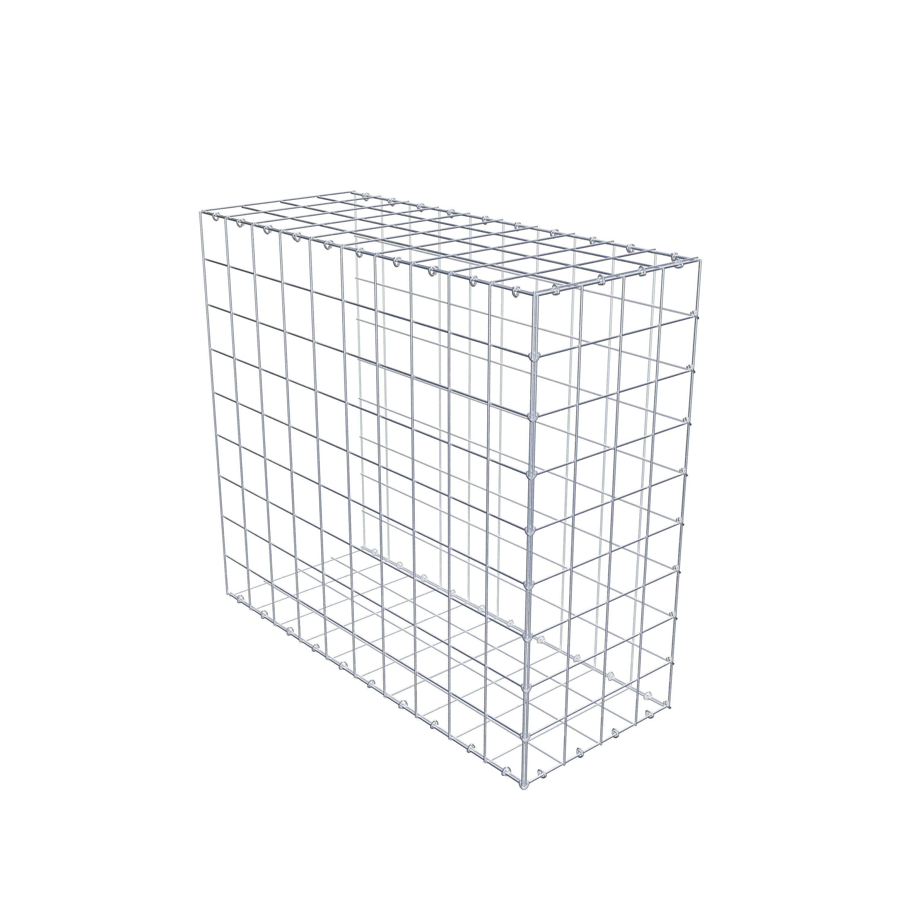 Monteret gabion type 2 100 cm x 90 cm x 40 cm (L x H x D), maskestørrelse 10 cm x 10 cm, C-ring