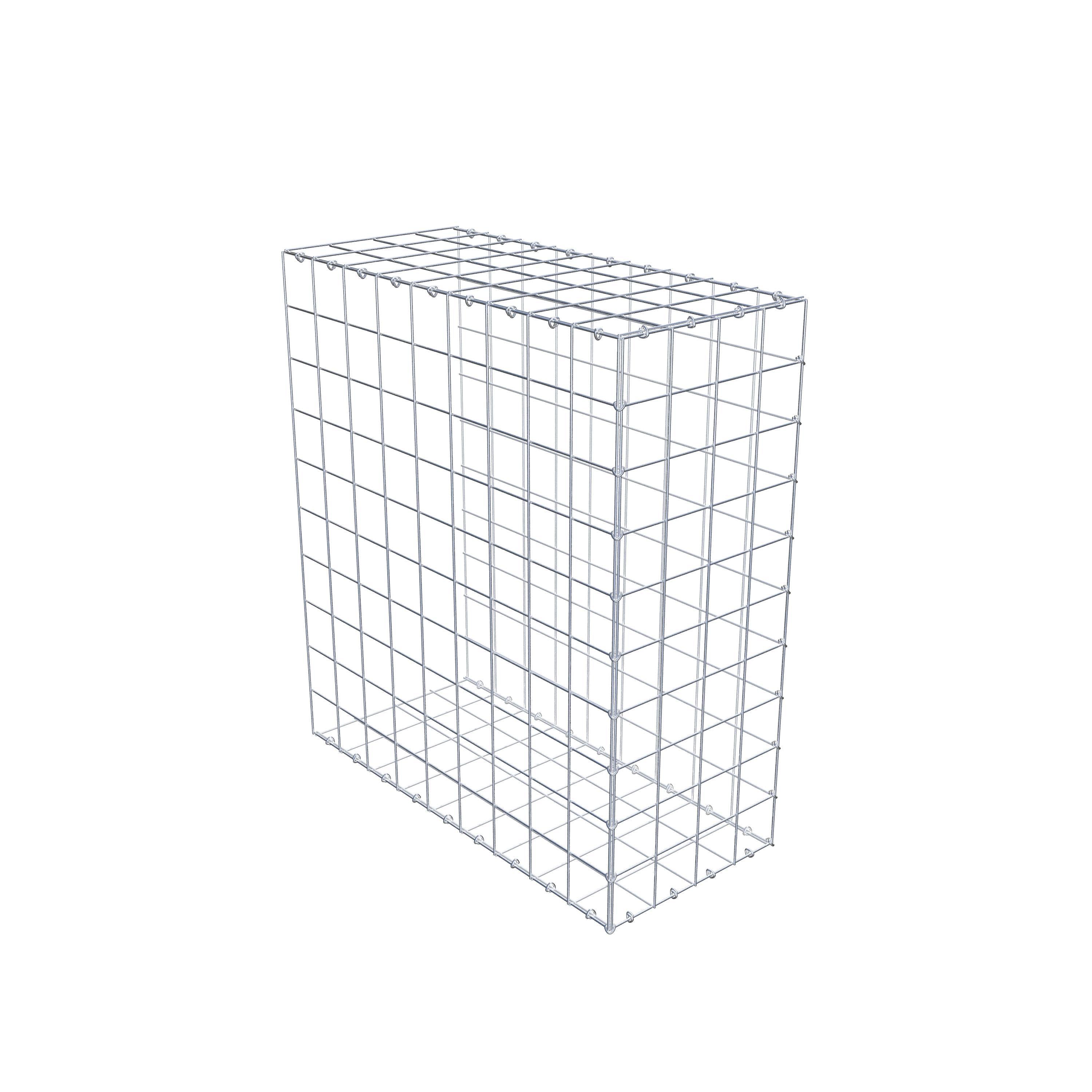 Monteret gabion type 2 100 cm x 90 cm x 40 cm (L x H x D), maskestørrelse 10 cm x 10 cm, C-ring